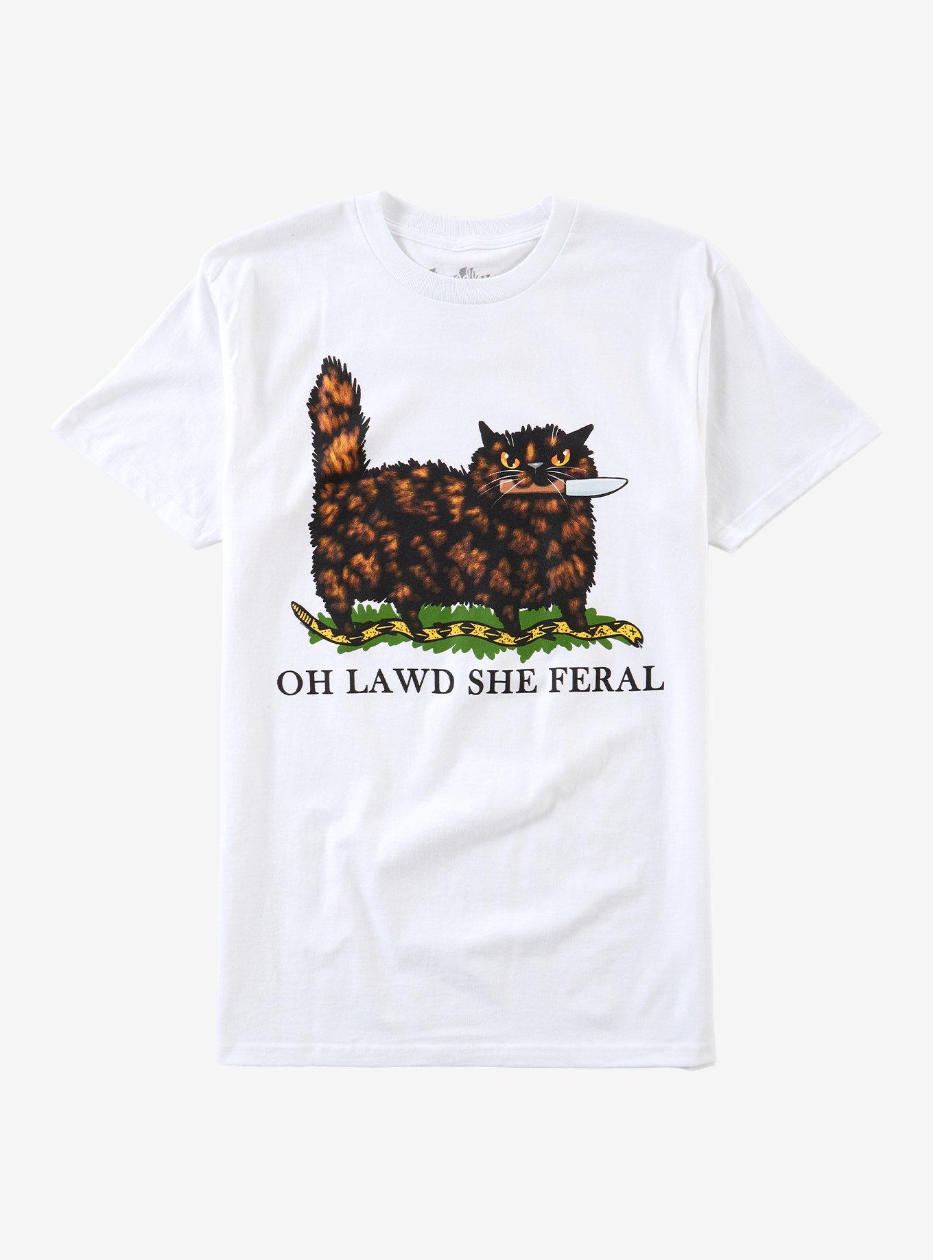 Lawd Feral Cat T-Shirt By Kilkennycat Art
