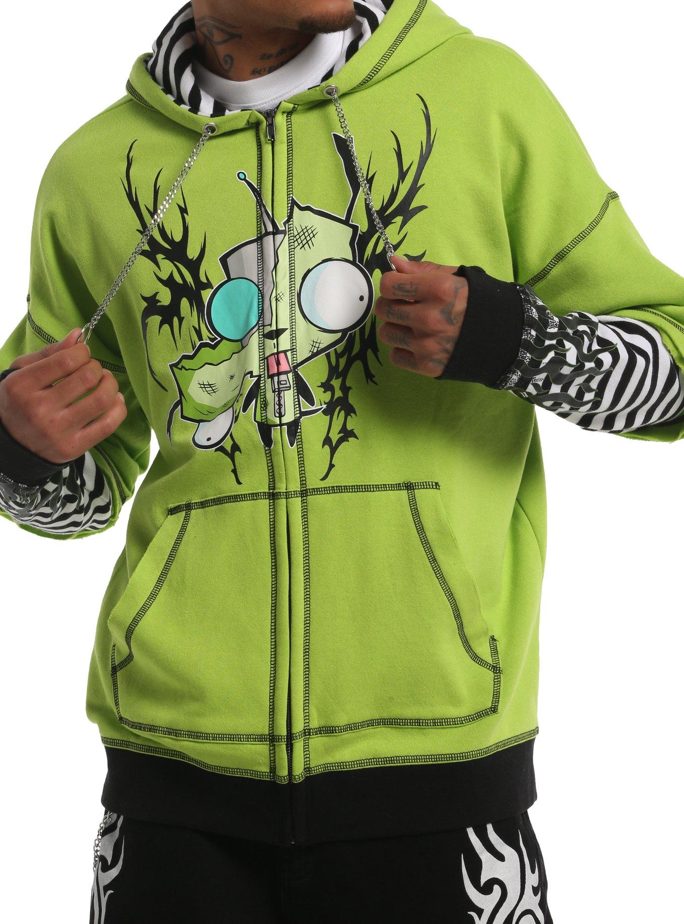 Invader Zim GIR Stripe Twofer Hoodie