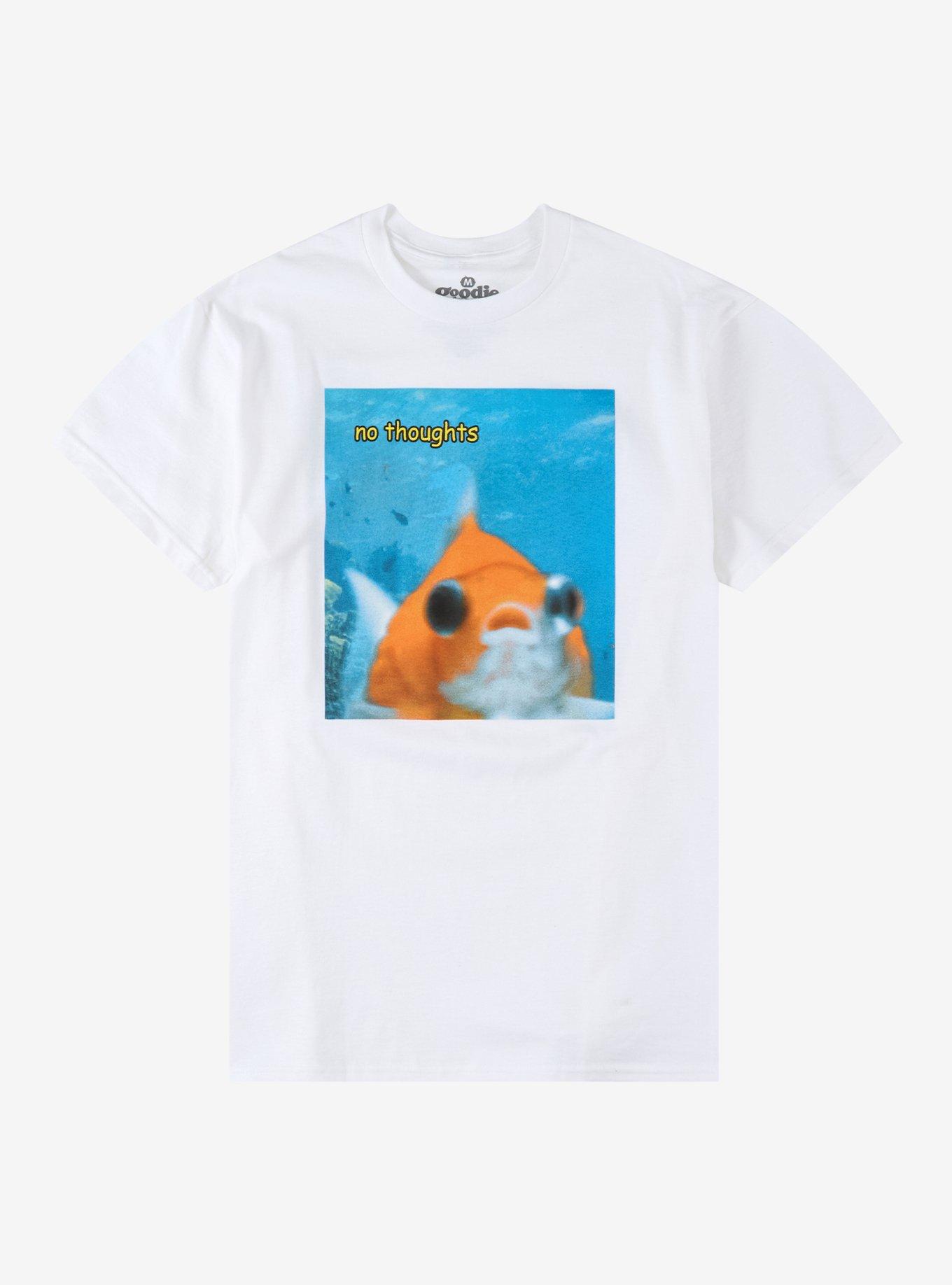 No Thoughts Fish T-Shirt By Goodie Two Sleeves, , hi-res
