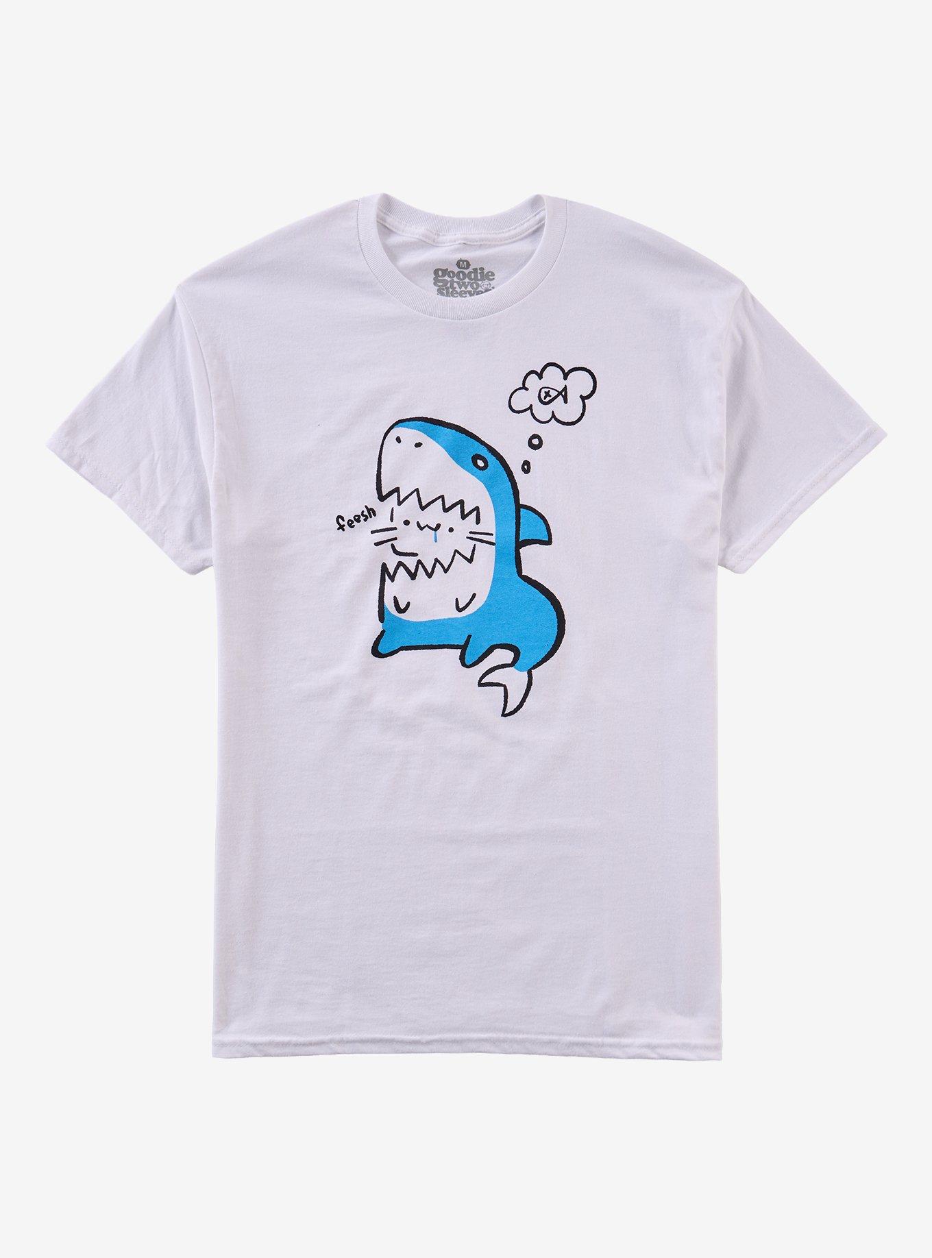 Shark Cat T-Shirt By Goodie Two Sleeves, , hi-res