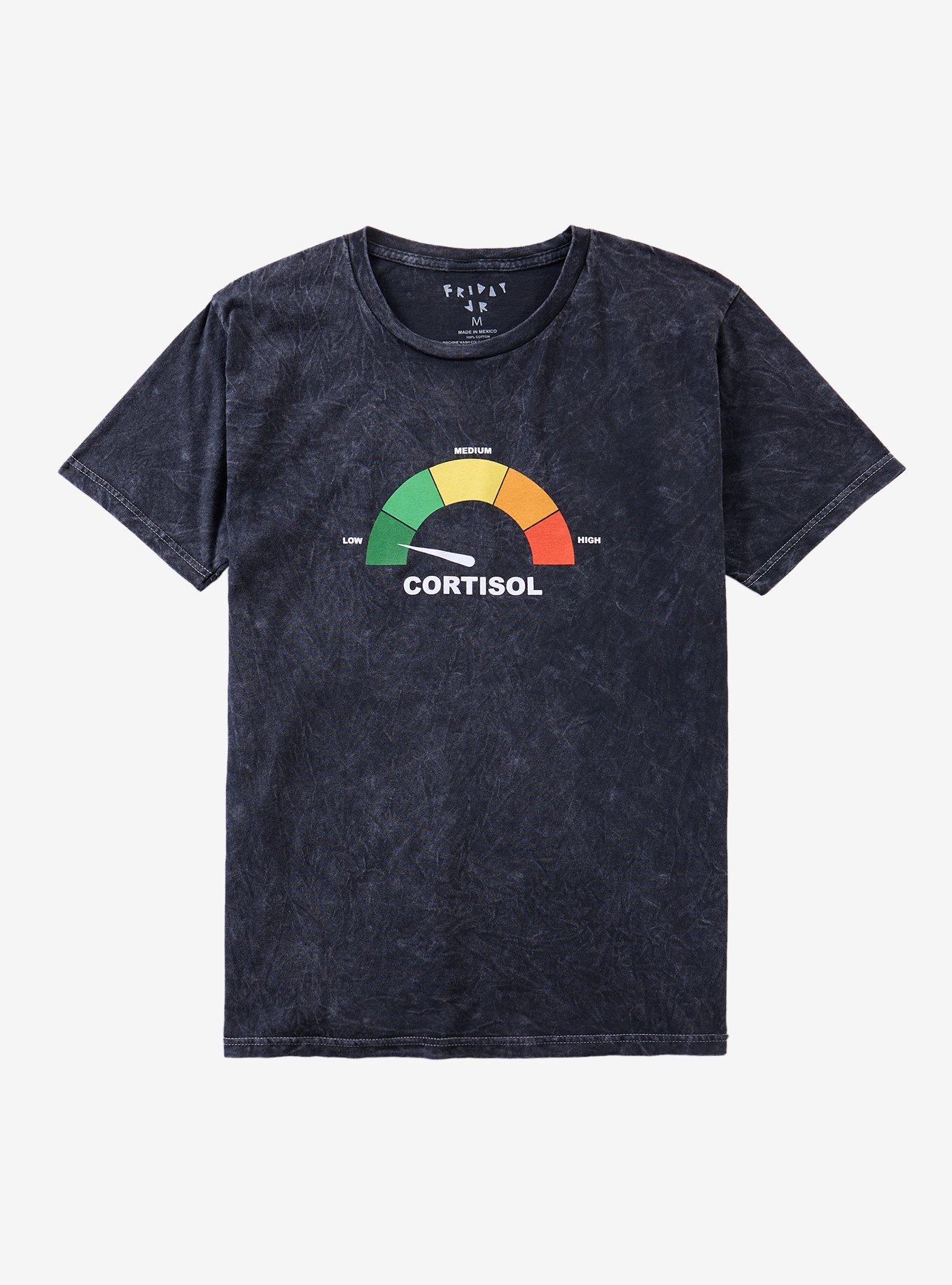 Cortisol Levels Dark Wash T-Shirt By Friday Jr., , hi-res