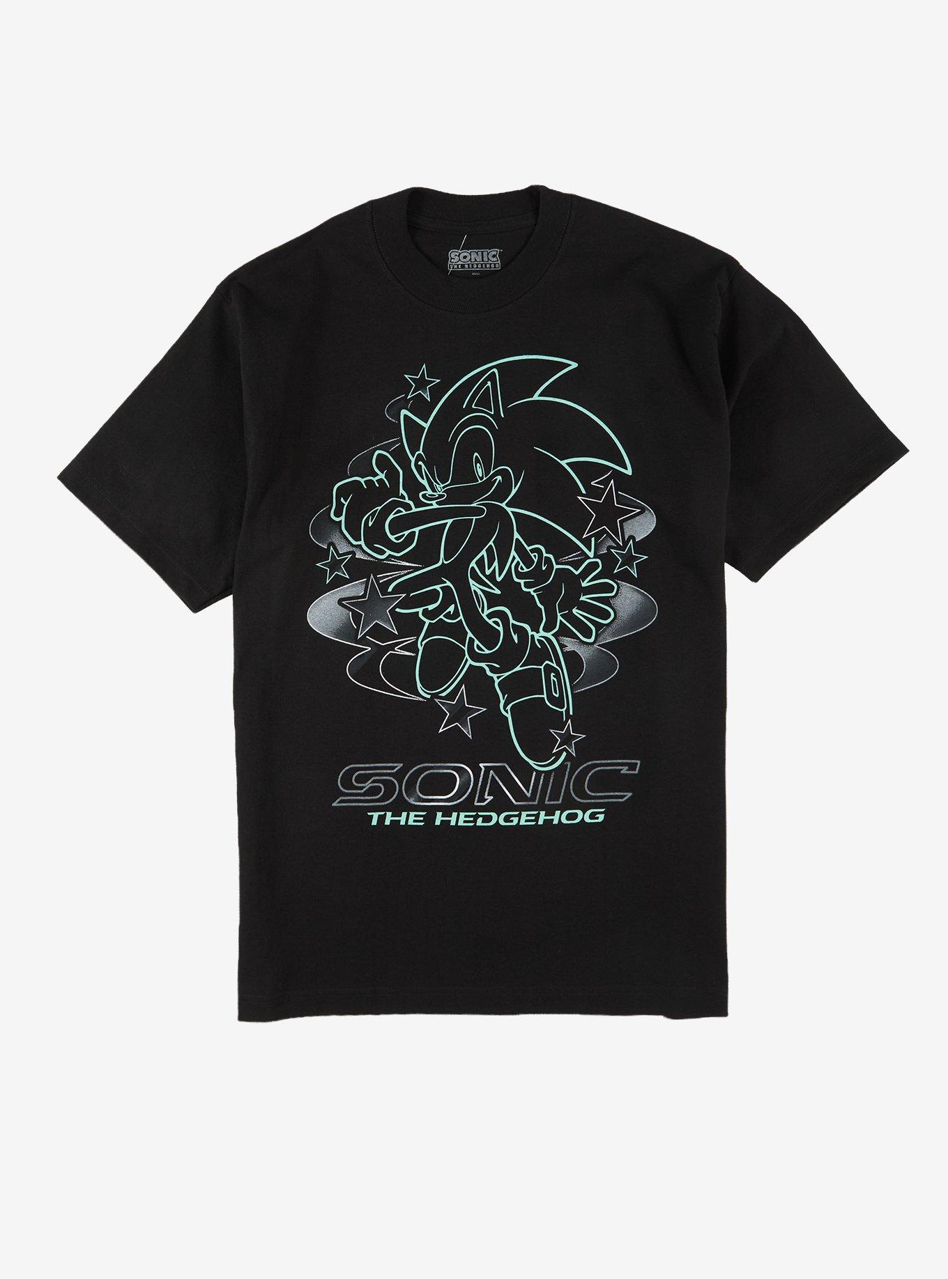 Sonic The Hedgehog Line Art Star T-Shirt, , hi-res