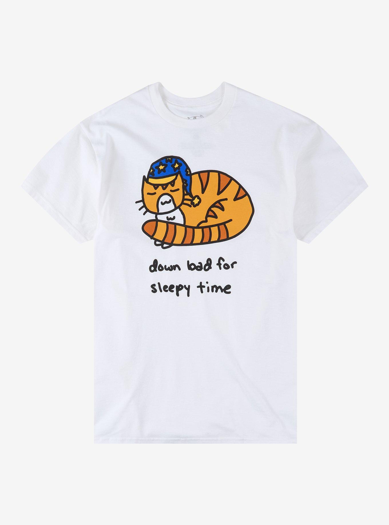 Cat Sleepy Time T-Shirt By Fautbarb, , hi-res