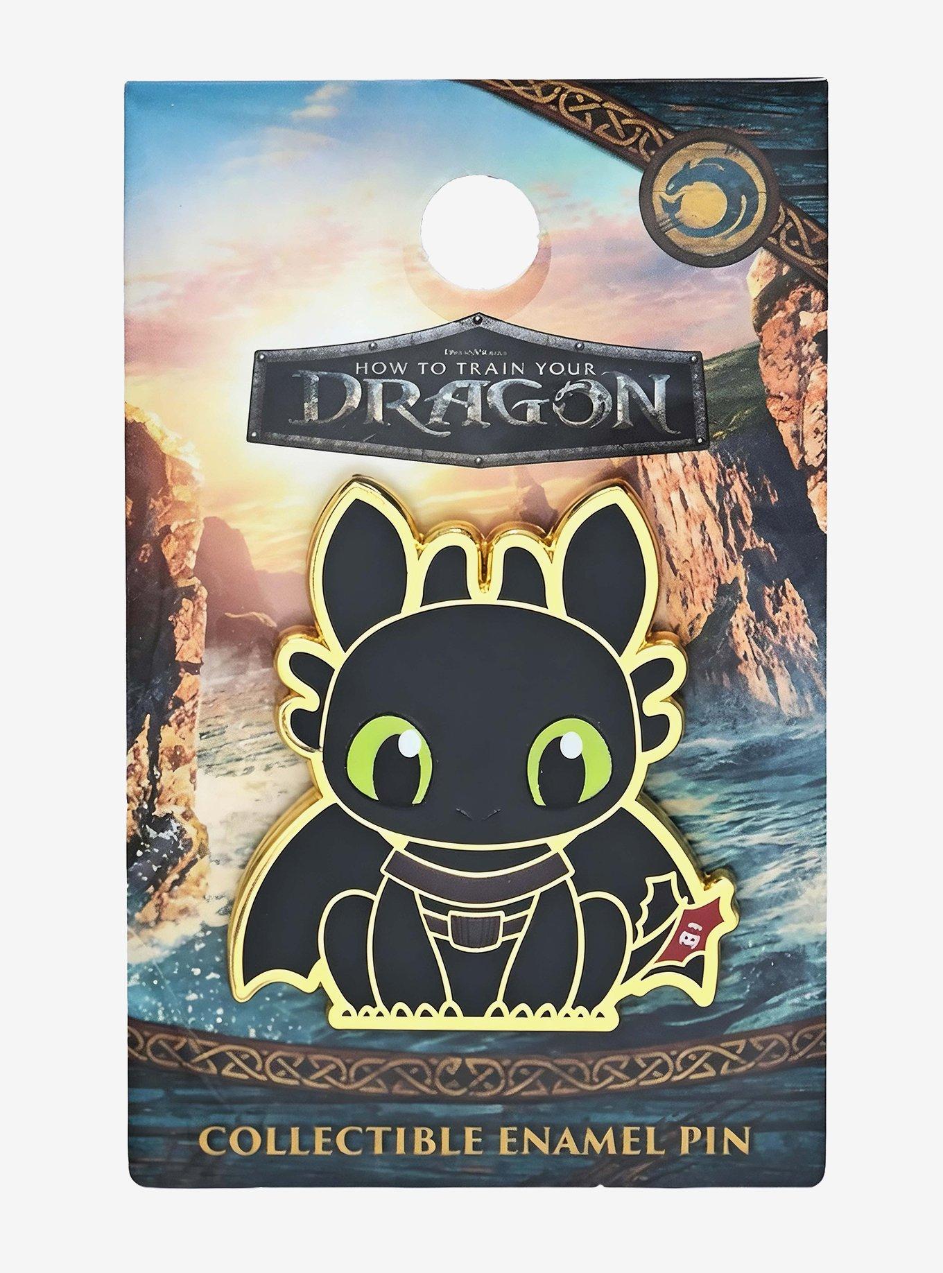 How To Train Your Dragon Toothless Chibi Enamel Pin, , hi-res