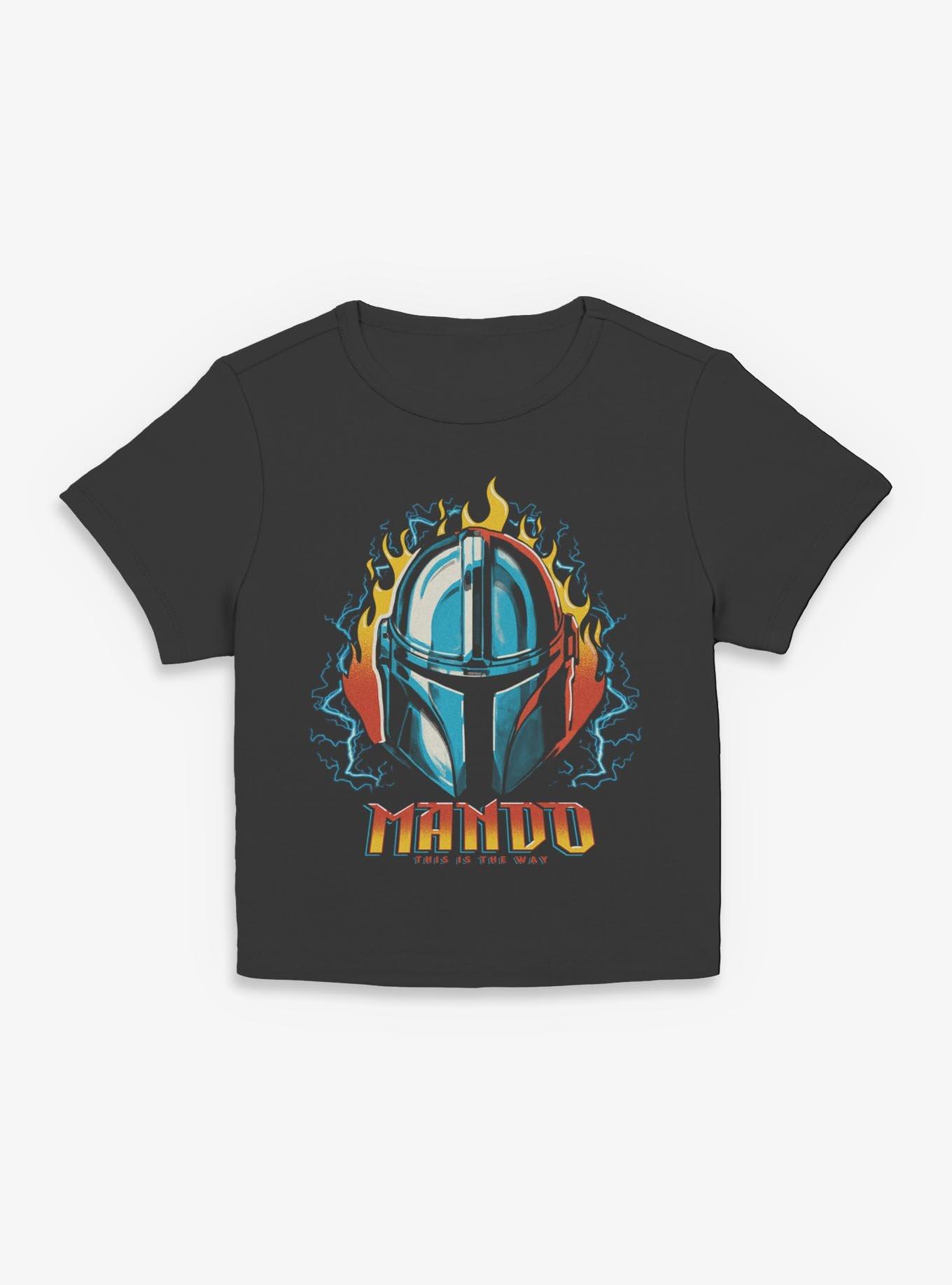 Star Wars The Mandalorian Flame Helmet Girls Baby T-Shirt, , hi-res