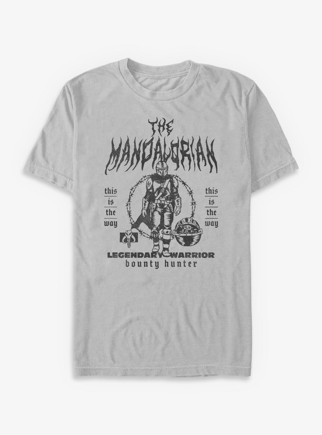 Star Wars The Mandalorian Legendary Warrior T-Shirt, ICEGRAY, hi-res view 1