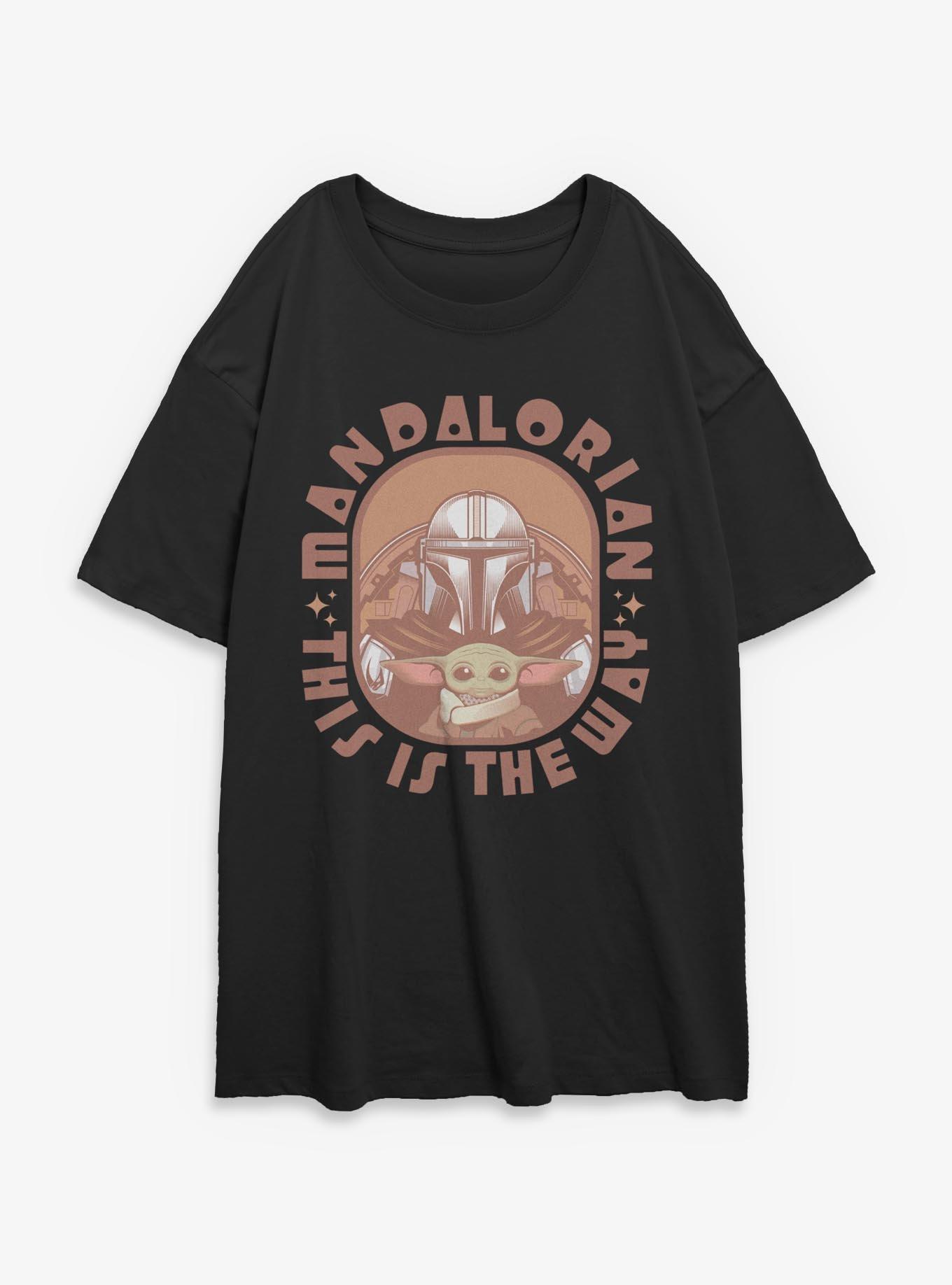 Star Wars The Mandalorian Mando & Grogu Girls Oversized T-Shirt