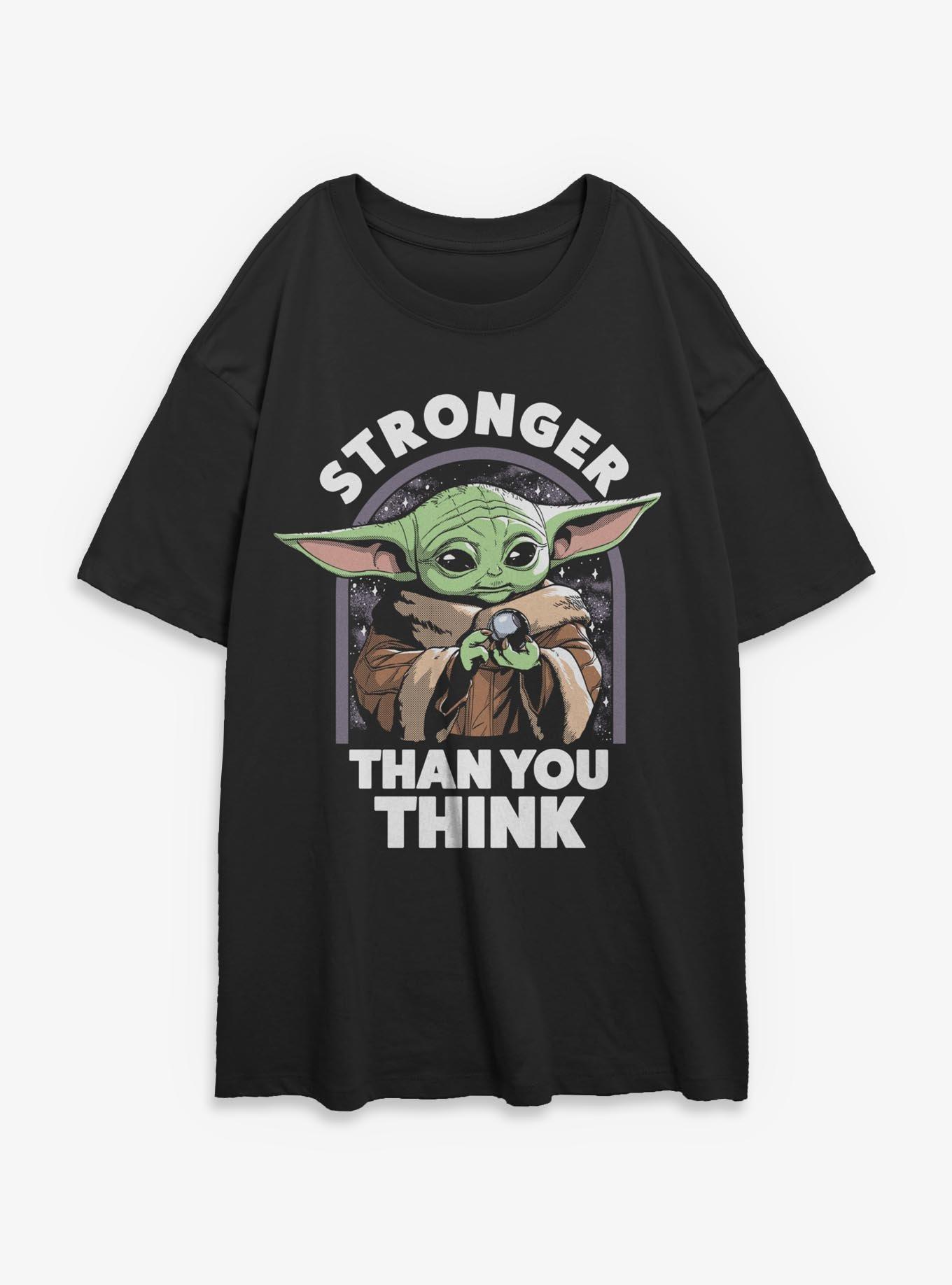 Star Wars The Mandalorian Strong Grogu Girls Oversized T-Shirt
