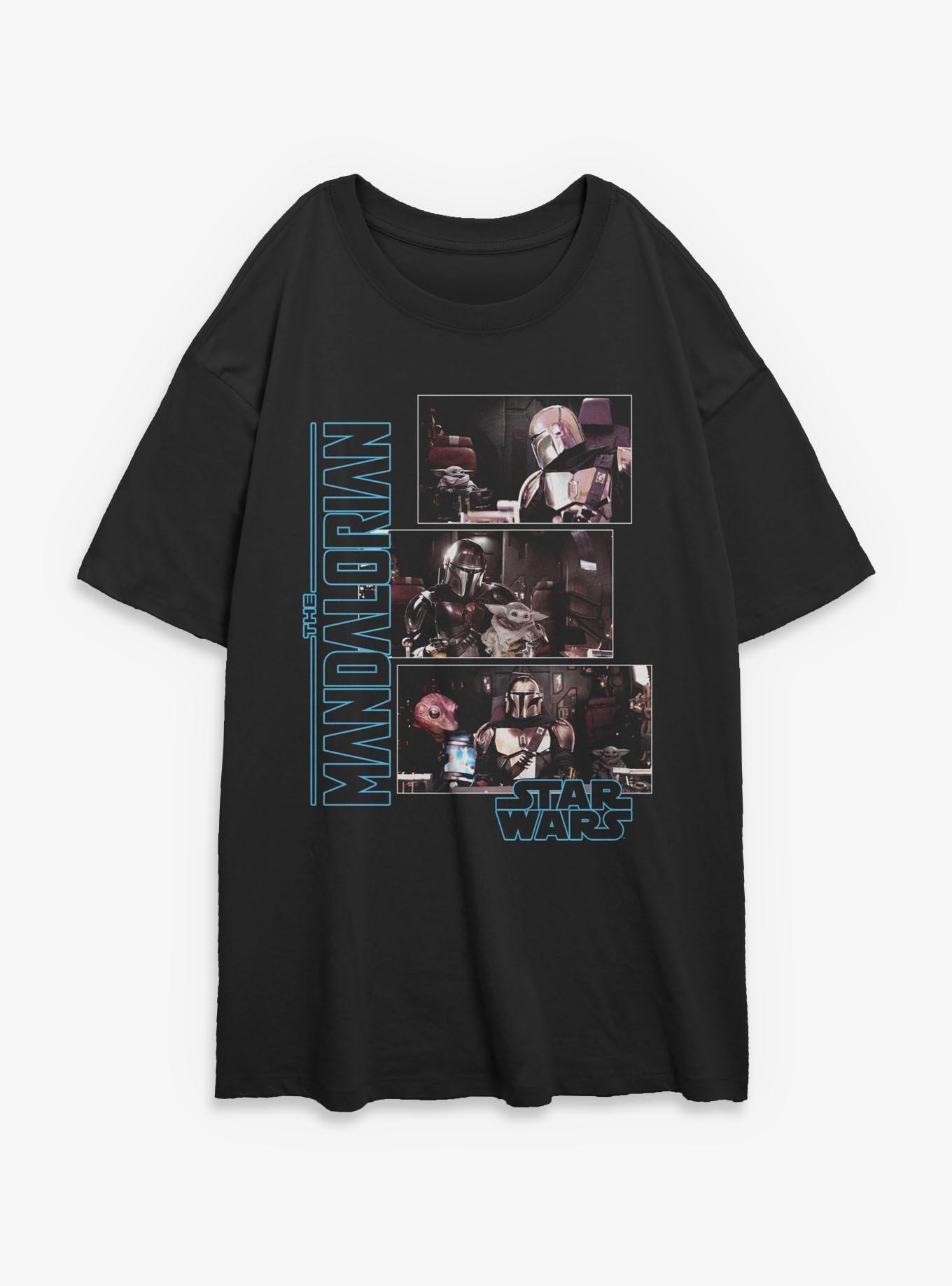 Star Wars The Mandalorian Ship Shots Girls Oversized T-Shirt, , hi-res