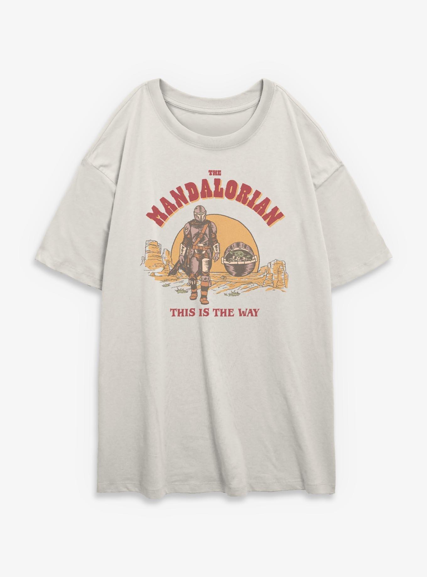 Star Wars The Mandalorian Sunset Stride Girls Oversized T-Shirt, , hi-res