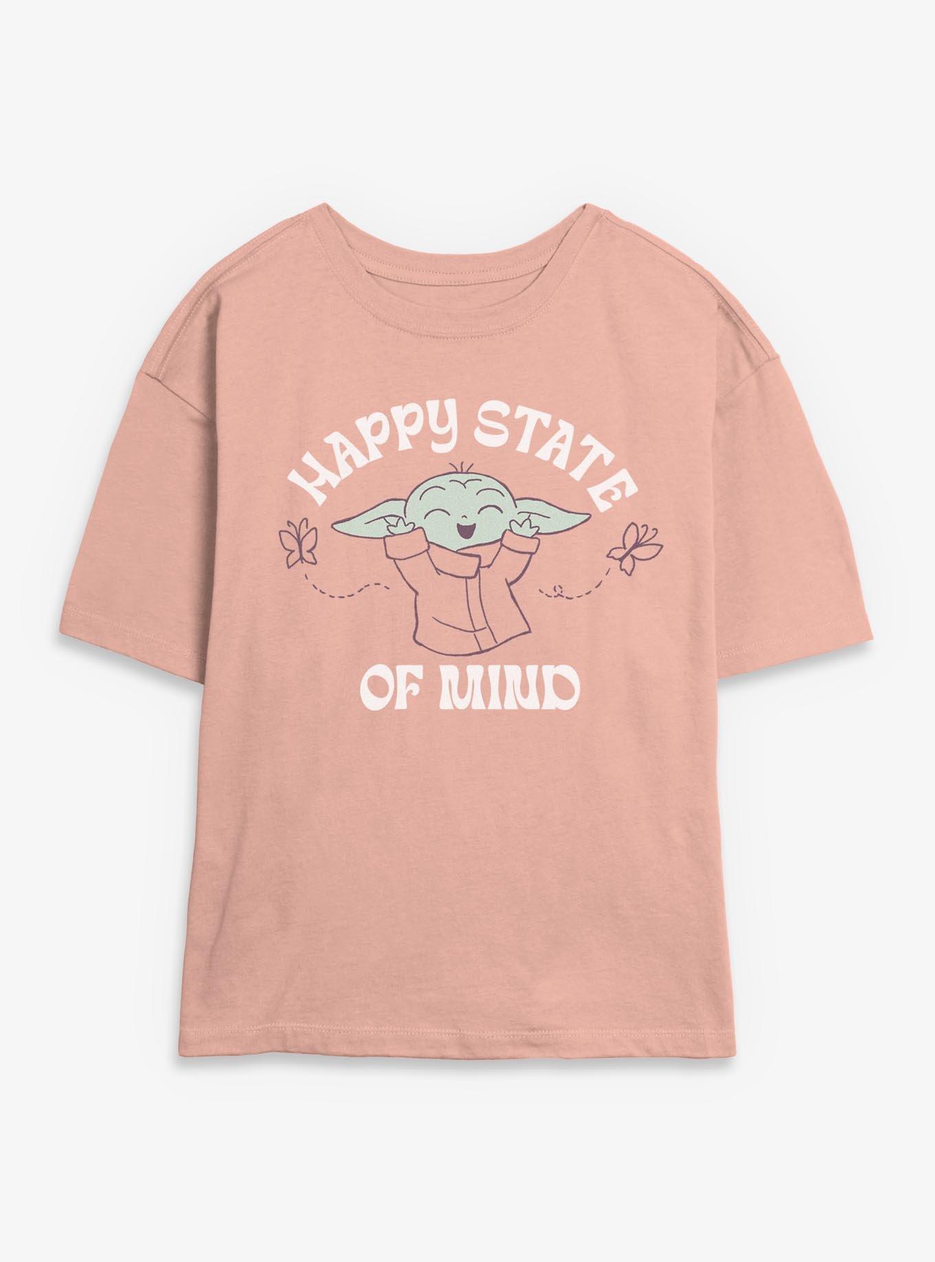 Star Wars The Mandalorian Grogu State Of Mind Girls Skimmer T-Shirt