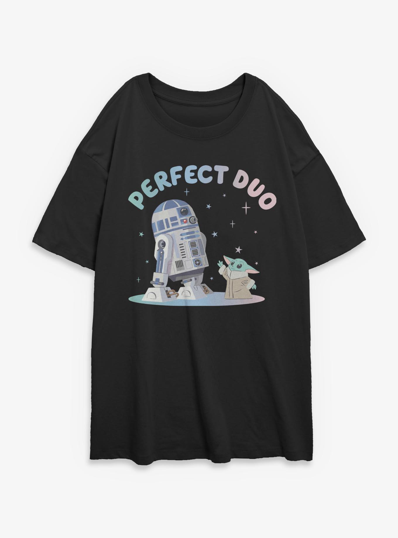 Star Wars The Mandalorian Grogu & R2-D2 Perfect Duo Girls Oversized T-Shirt, , hi-res