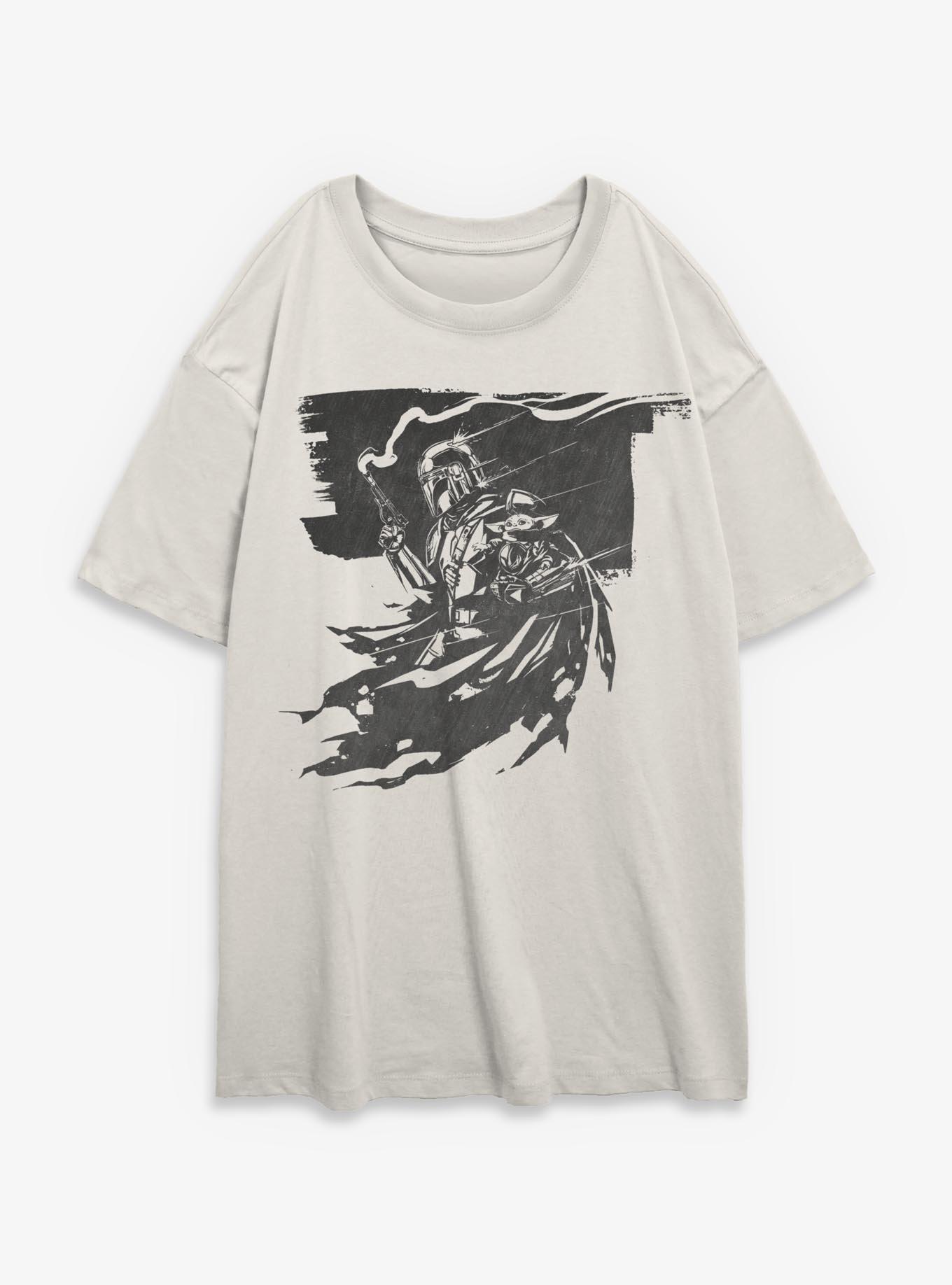 Star Wars The Mandalorian & Grogu Duo Girls Oversized T-Shirt