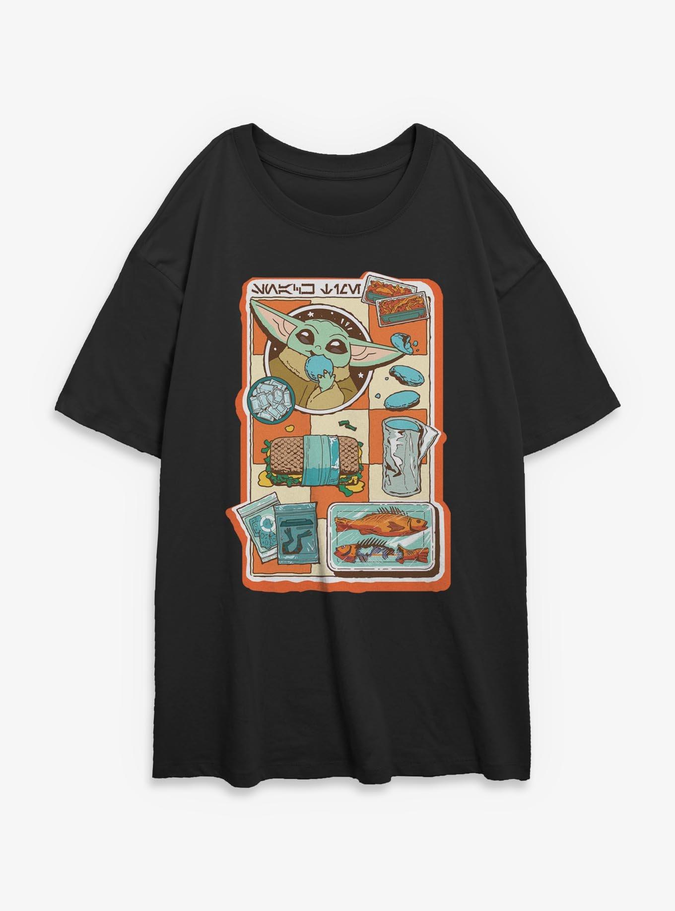 Star Wars The Mandalorian & Grogu Snack Time Girls Oversized T-Shirt, , hi-res