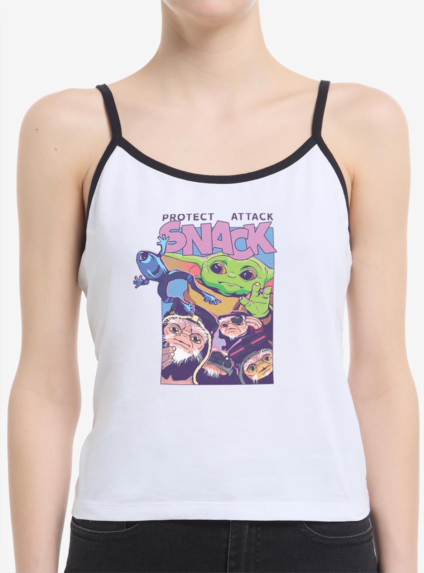 Star Wars The Mandalorian & Grogu Protect Attack Snack Girls Cami, WHITE, hi-res
