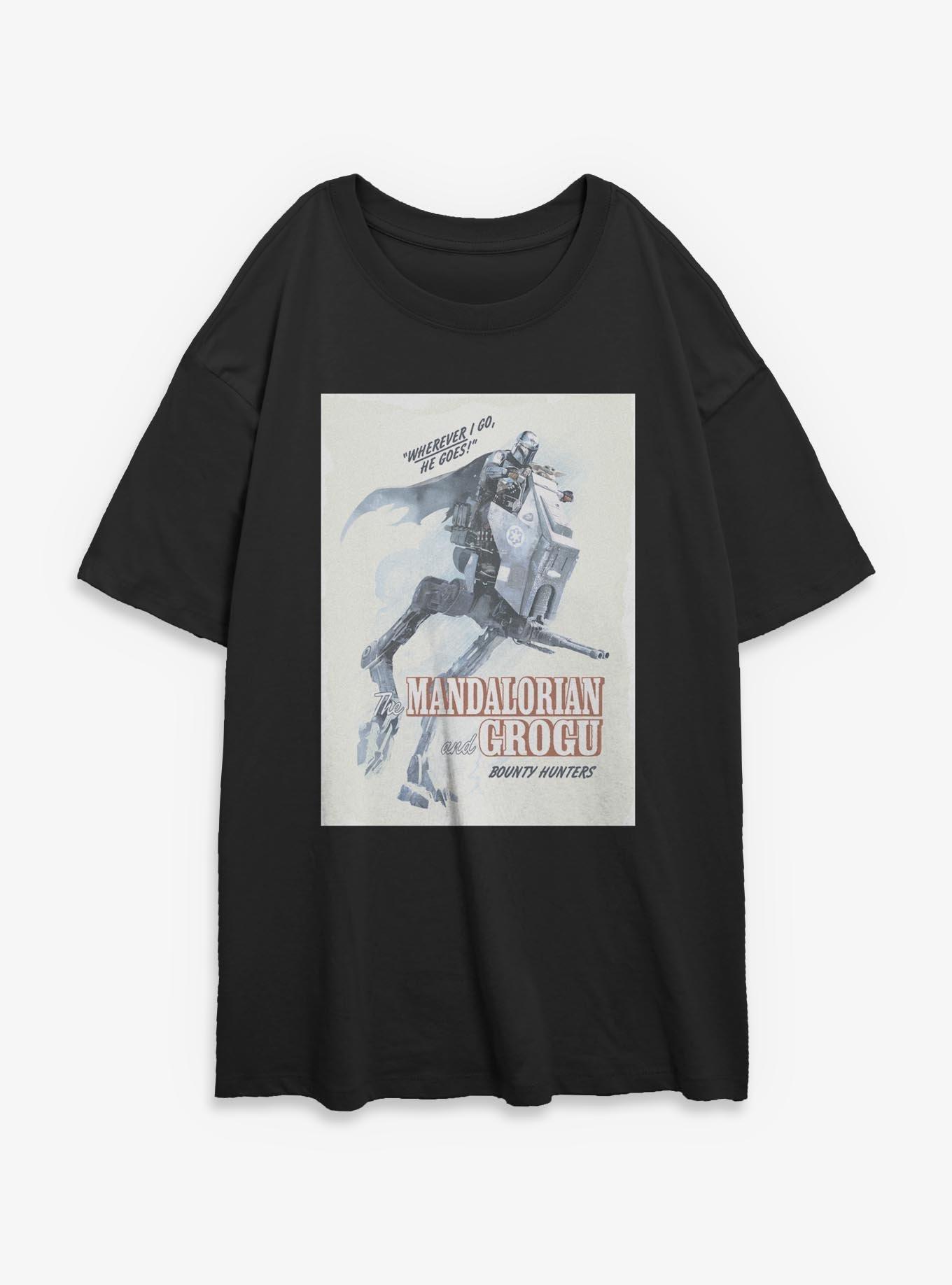 Star Wars The Mandalorian & Grogu Wherever I Go He Goes Girls Oversized T-Shirt, , hi-res