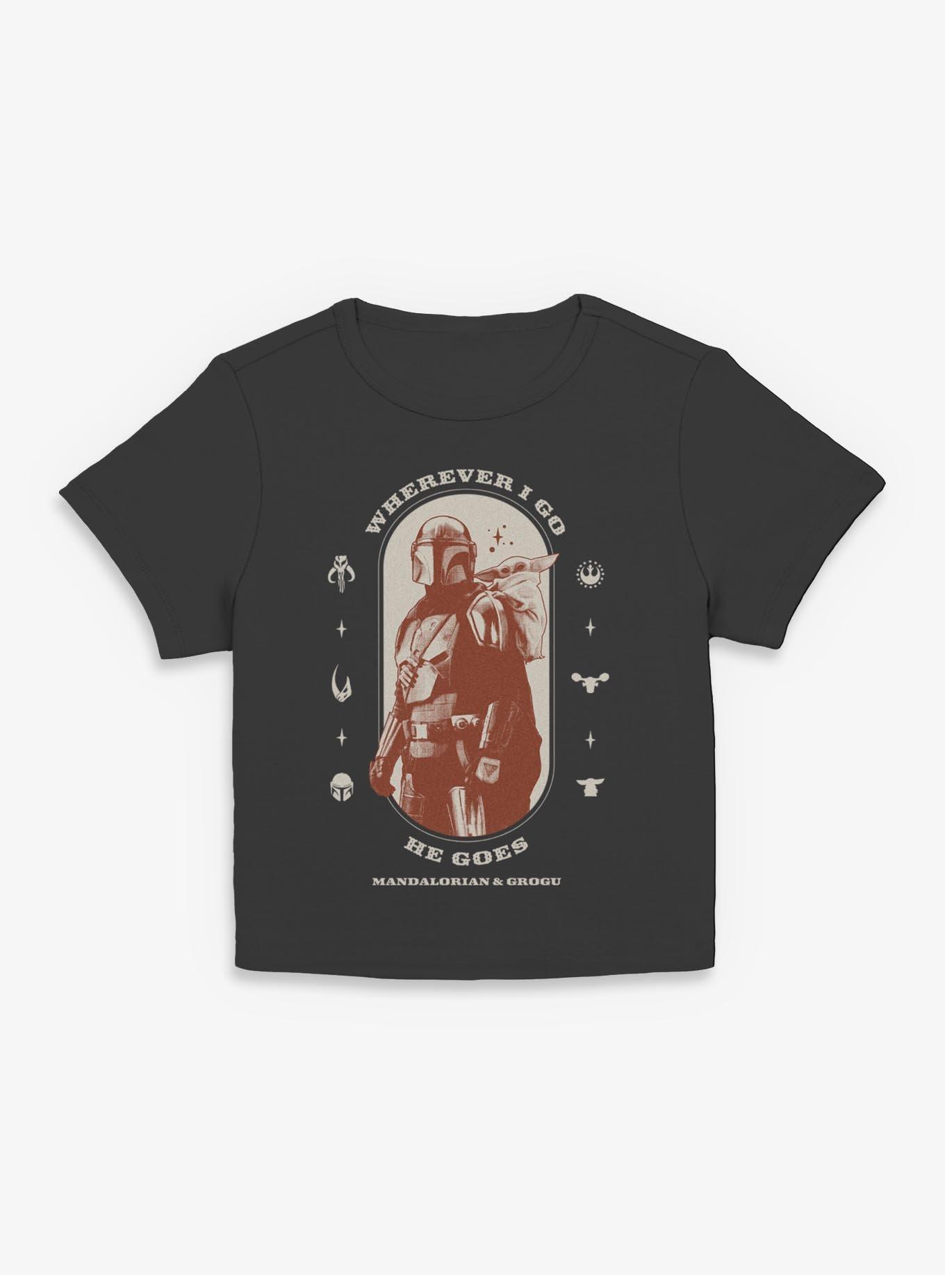 Star Wars The Mandalorian & Grogu I Go He Goes Girls Baby T-Shirt, , hi-res