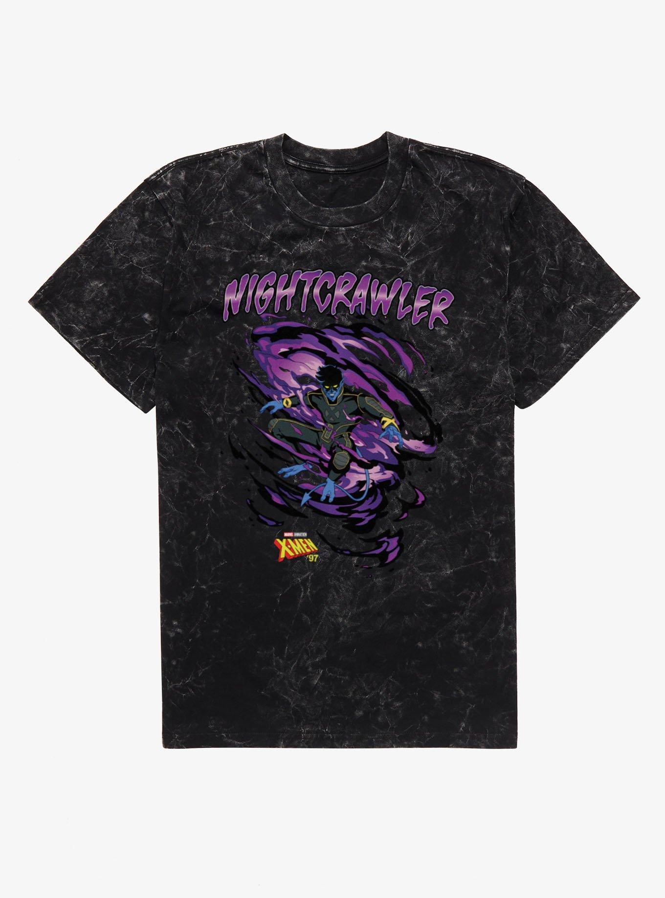 Marvel X-Men '97 Nightcrawler Portal Swirl Mineral Wash T-Shirt, , hi-res