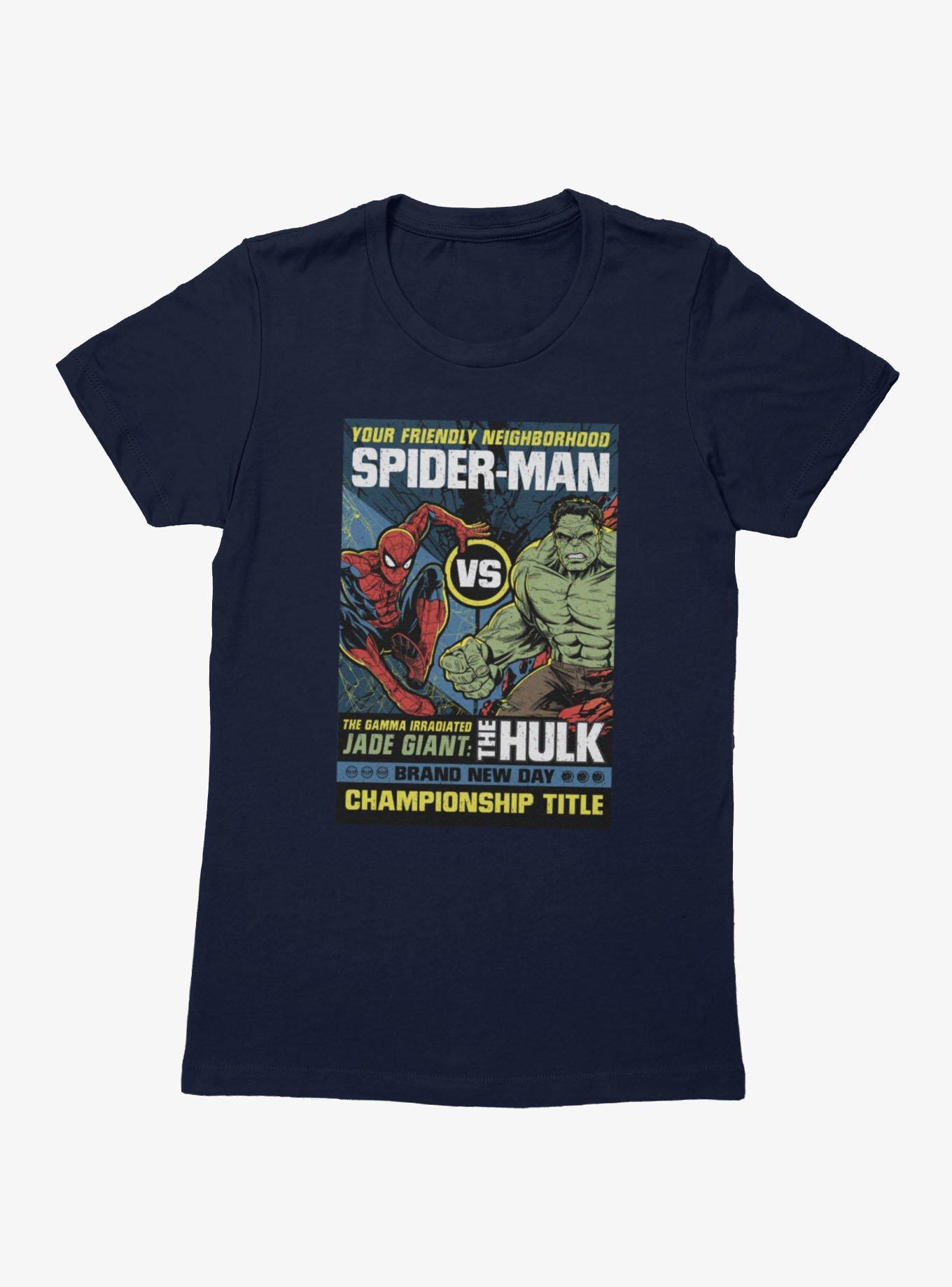 Marvel Spider-Man Brand New Day Spider-Man Vs The Hulk Championship Title Womens T-Shirt, , hi-res