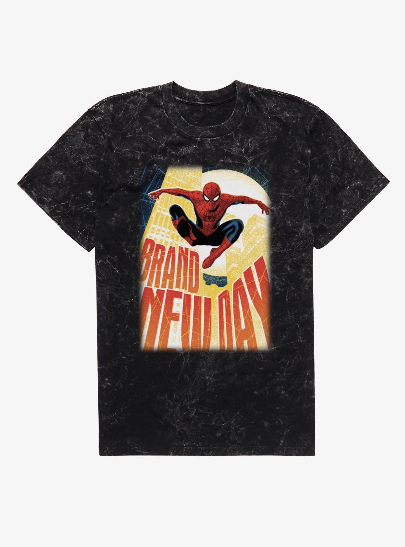 Marvel Spider-Man Brand New Day Building Leap Mineral Wash T-Shirt