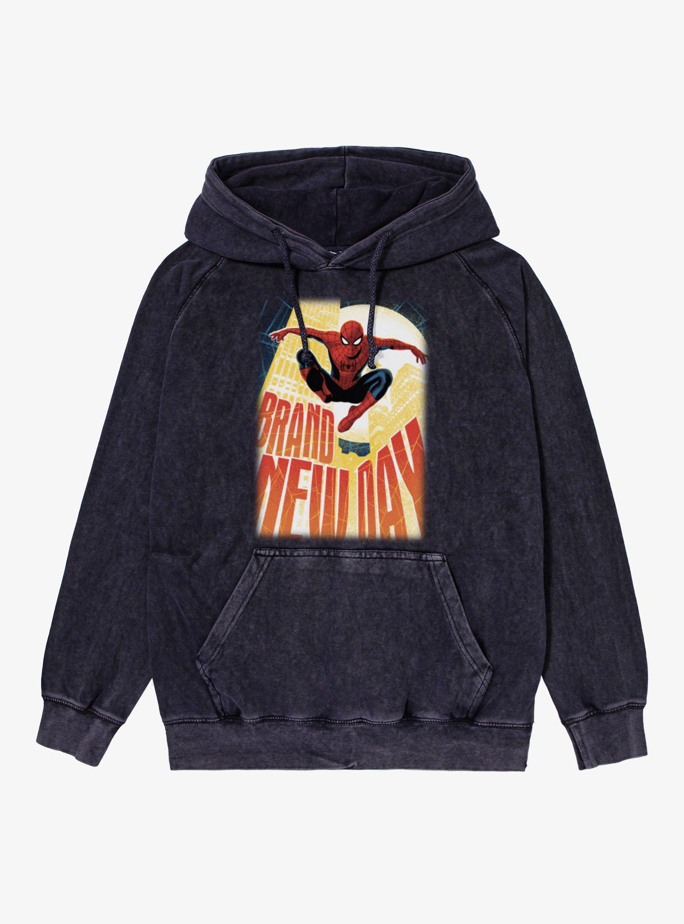 Marvel Spider-Man Brand New Day Building Leap Vintage Mineral Washed Hoodie, , hi-res