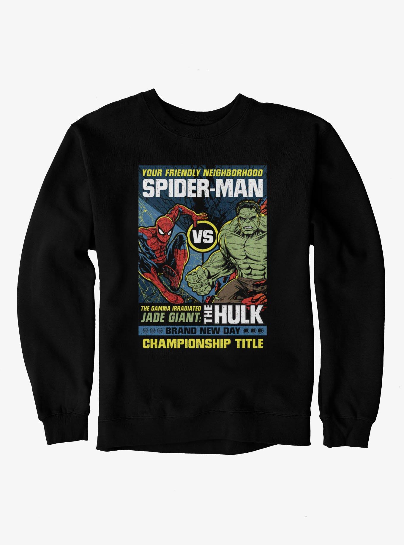 Marvel Spider-Man Brand New Day Spider-Man Vs The Hulk Championship Title Sweatshirt, , hi-res