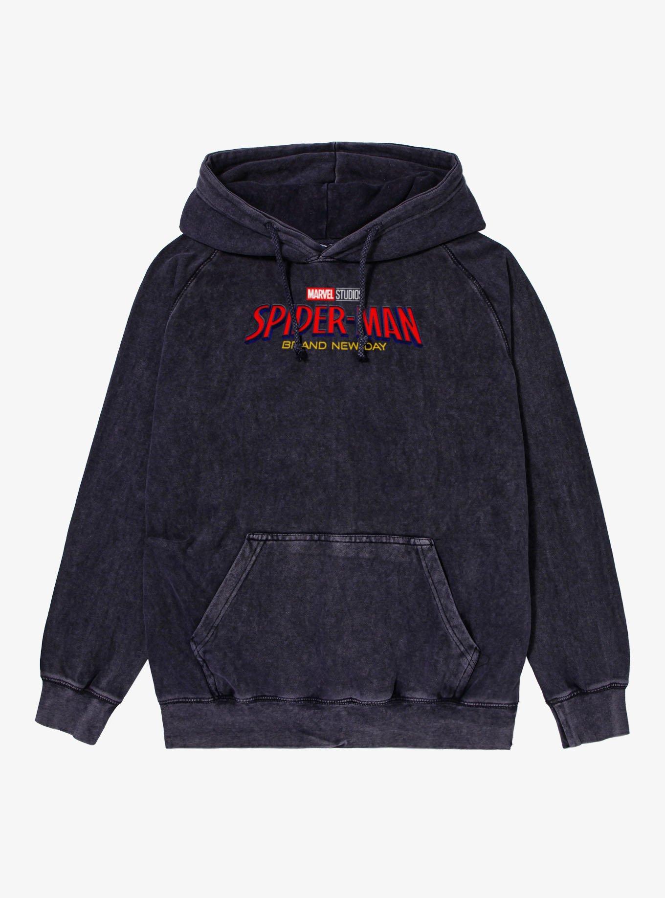Marvel Spider-Man Brand New Day Full Color Logo Vintage Mineral Washed Hoodie, , hi-res