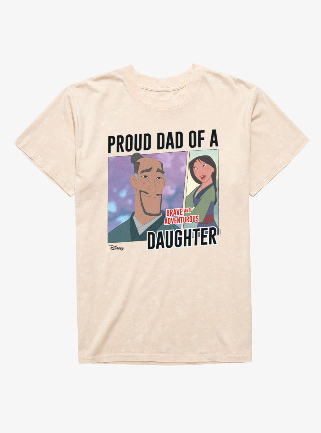Disney Mulan Proud Dad Of A Brave Daughter Mineral Wash T-Shirt, , hi-res