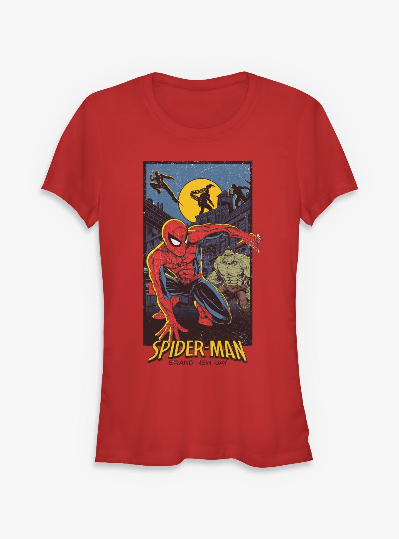 Marvel Spider-Man: Brand New Day Heroes Vs Villains Poster Girls T-Shirt, , hi-res