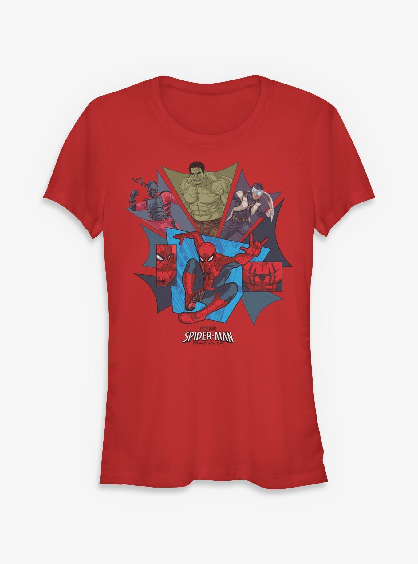 Marvel Spider-Man: Brand New Day Heroes Vs Villains Girls T-Shirt, , hi-res