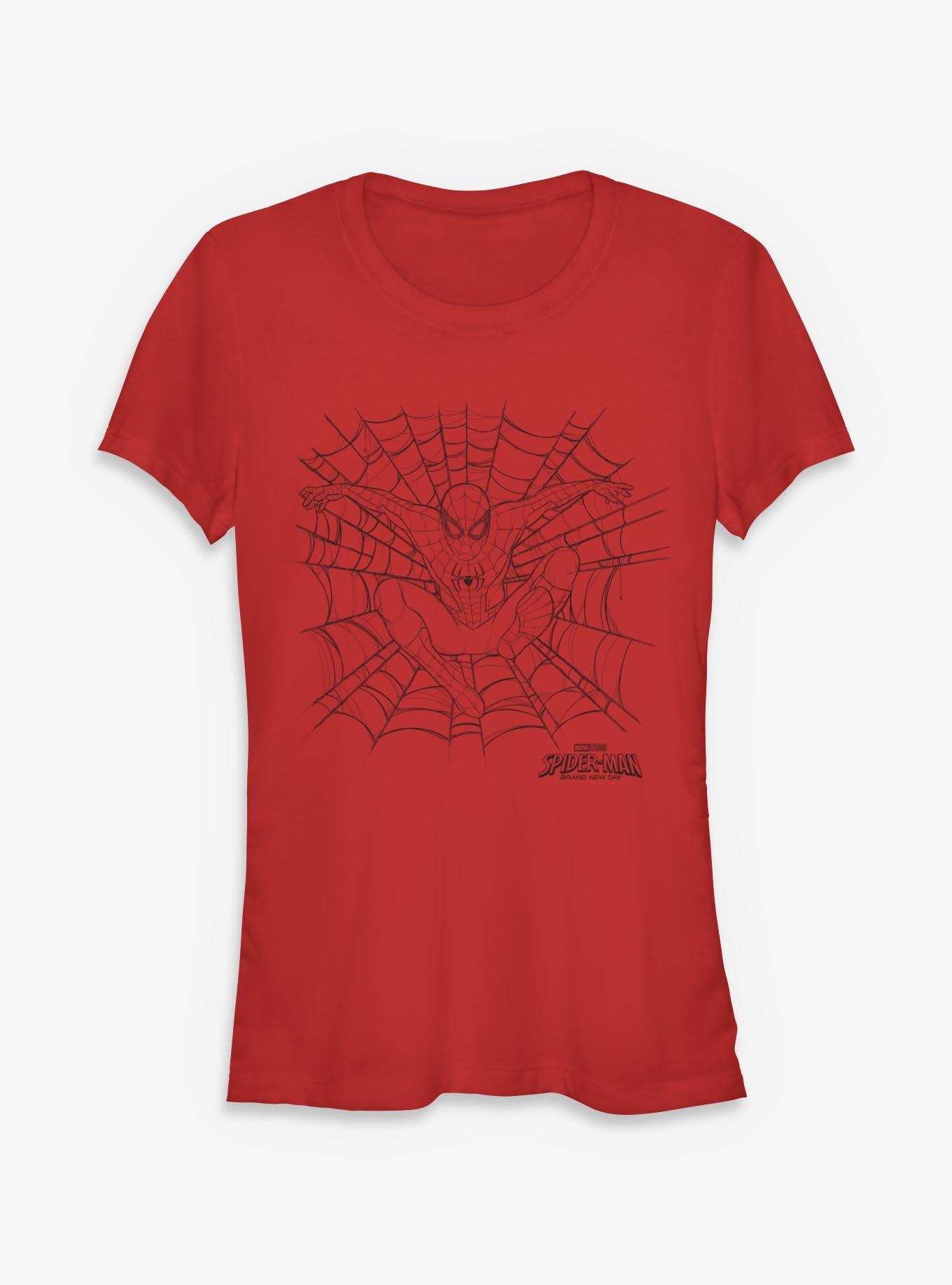 Marvel Spider-Man: Brand New Day Spider-Man Web Silhouette Girls T-Shirt, , hi-res