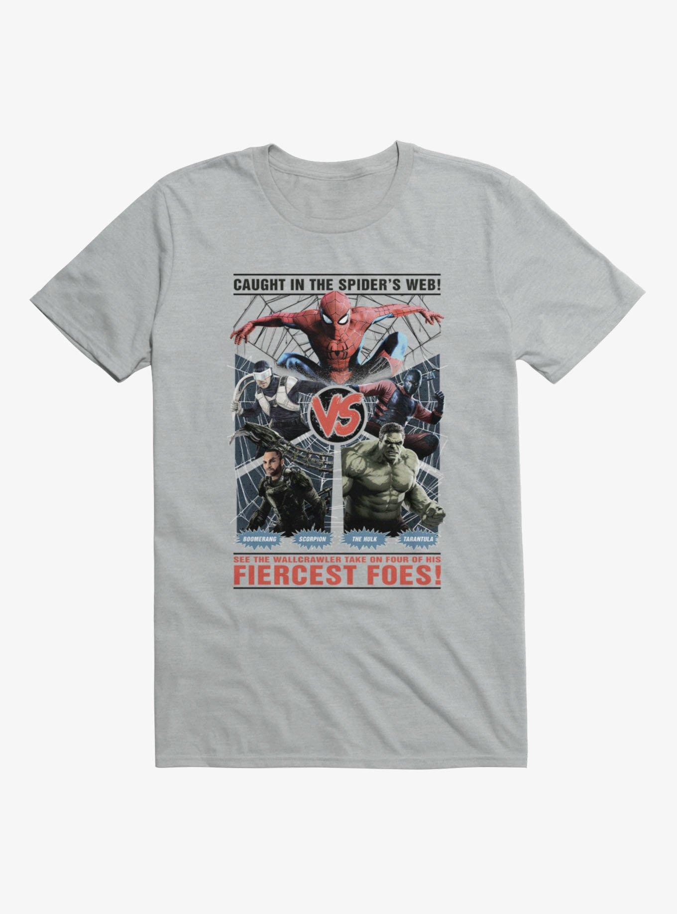 Marvel Spider-Man Brand New Day Caught In The Web Of Foes Mens T-Shirt, , hi-res