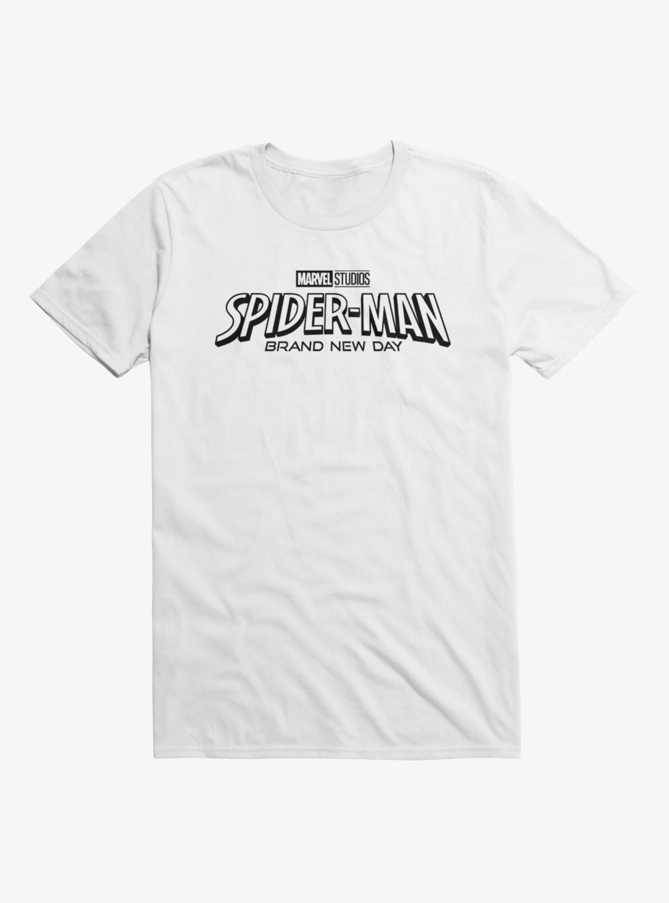 Marvel Spider-Man Brand New Day Black And White Logo Mens T-Shirt, , hi-res