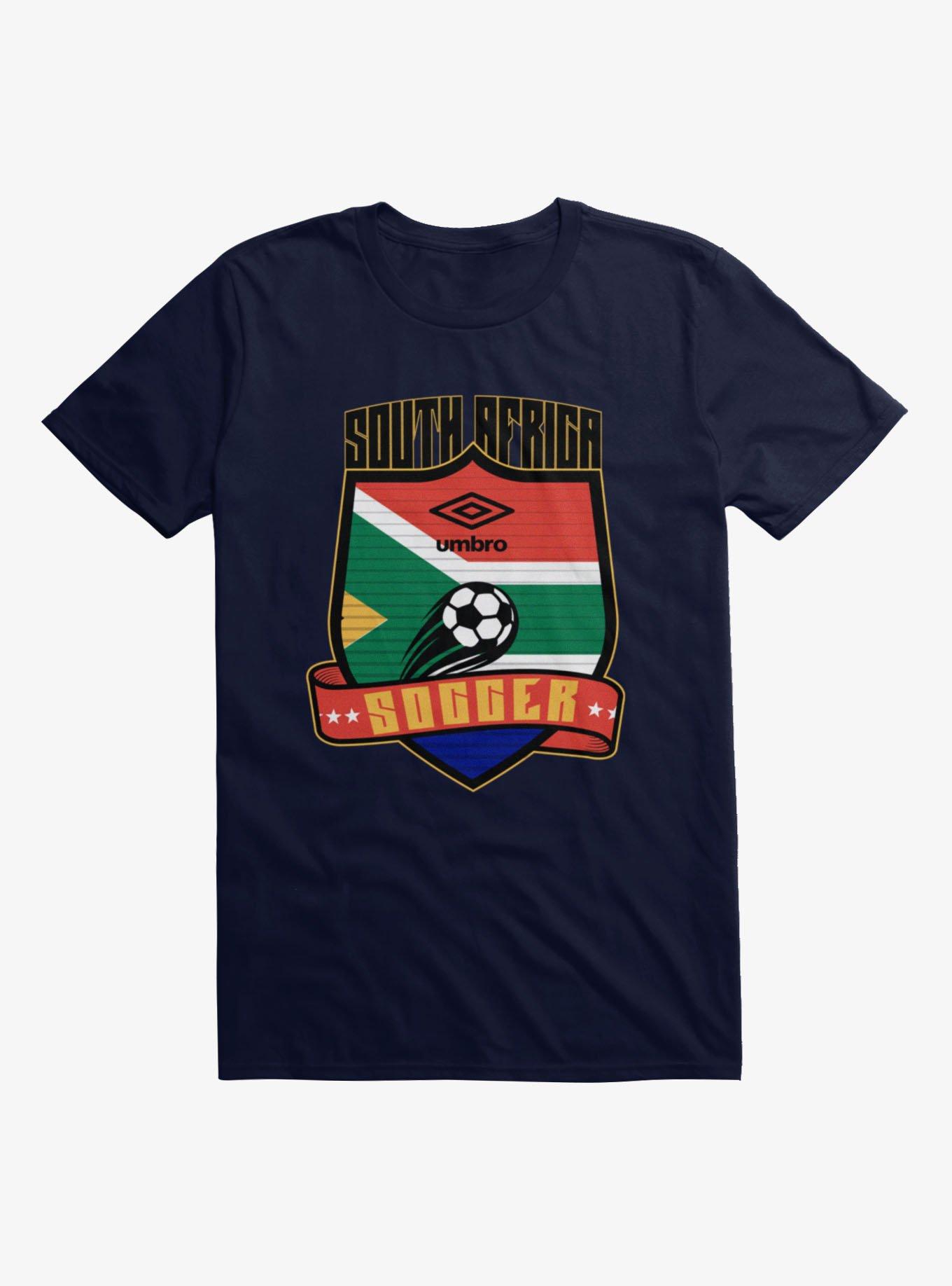 Umbro Soccer South Africa Ribbon Shield Crest T-Shirt, NAVY, hi-res view 1