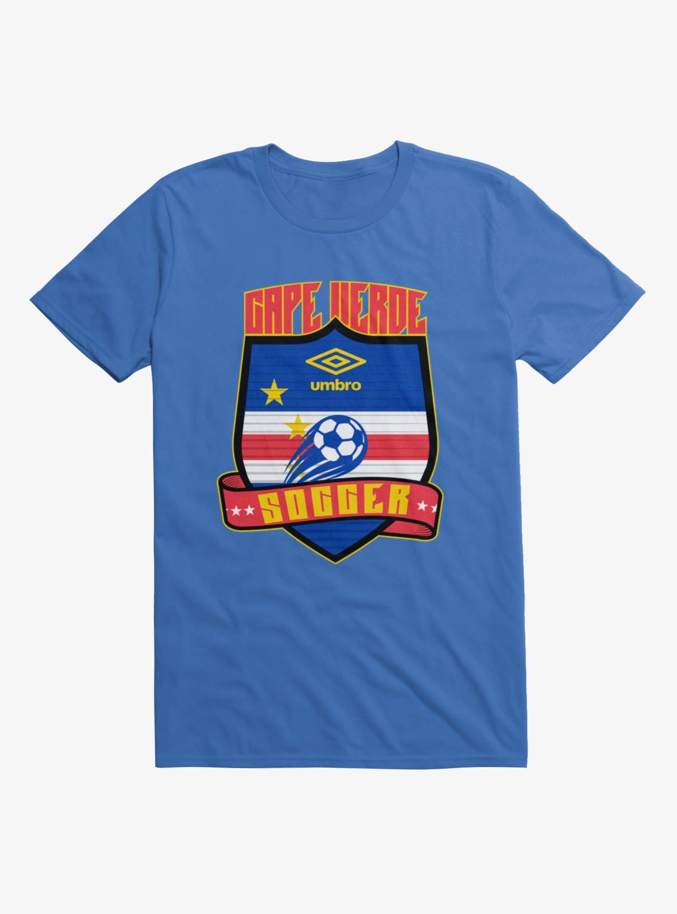 Umbro Soccer Cape Verde Ribbon Shield Crest T-Shirt, ROYAL, hi-res view 1