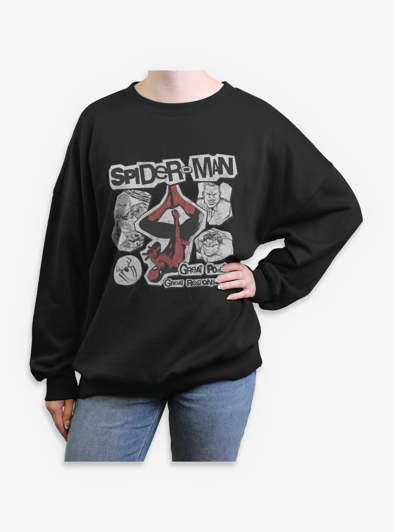 Marvel Spider-Man: Brand New Day  Great Power Great Responsibility Womens Oversized Sweatshirt Box Lunch Exclusives, , hi-res