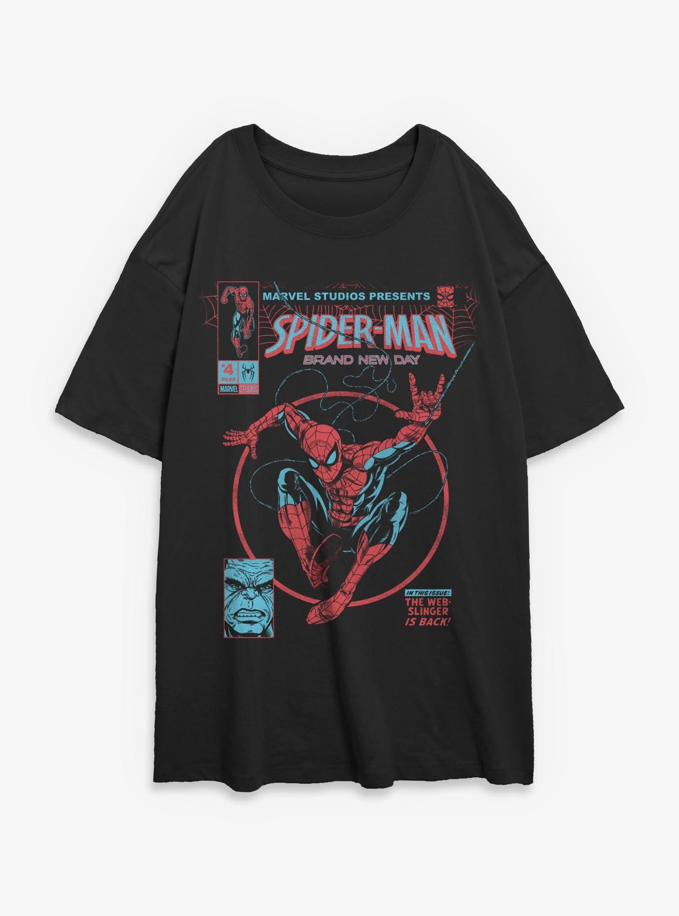 Marvel Spider-Man: Brand New Day  Brand New Day Comic Womens Oversized T-Shirt Box Lunch Exclusives, , hi-res