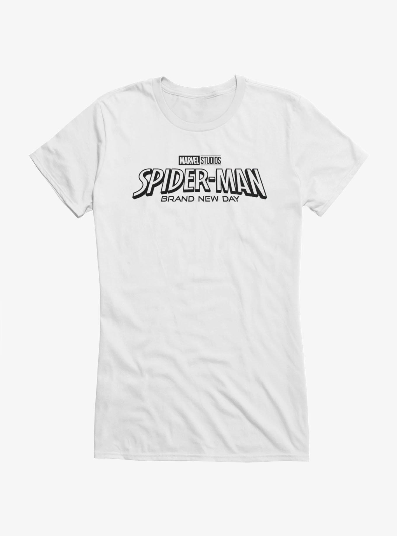 Marvel Spider-Man Brand New Day Black And White Logo Girls T-Shirt, , hi-res