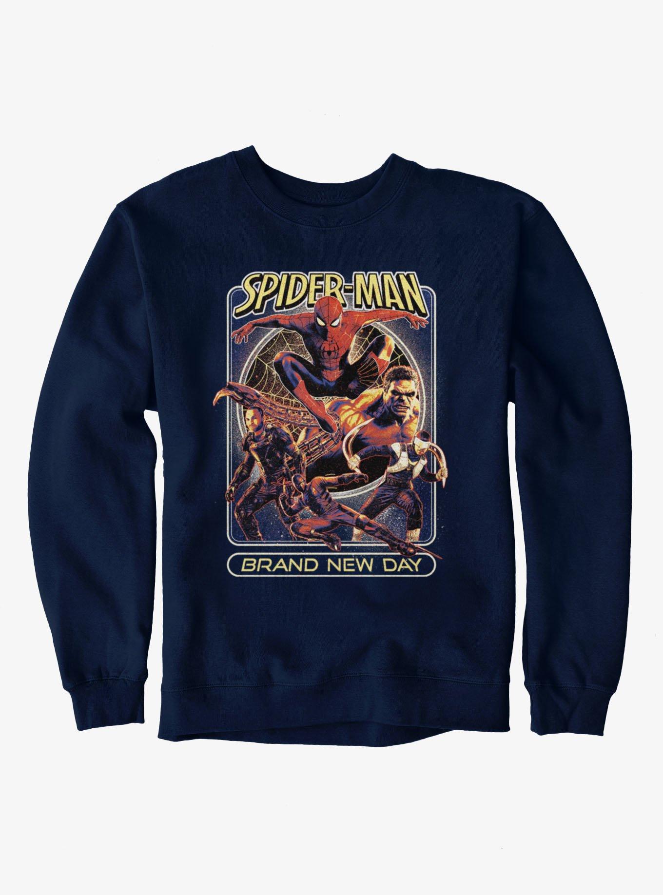 Marvel Spider-Man Brand New Day Leap Into Battle Mens Sweatshirt, , hi-res