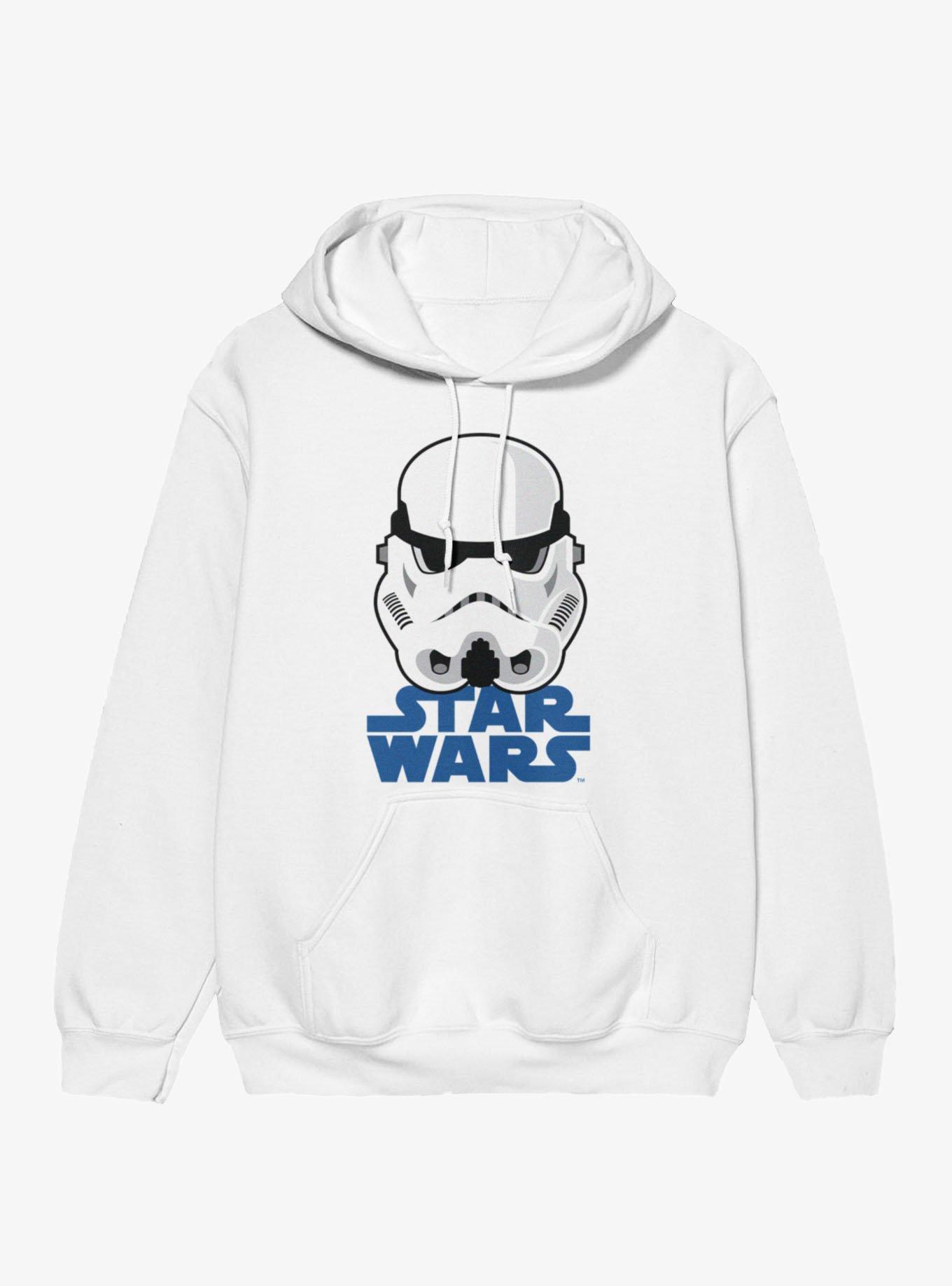 Star Wars Trooper Helmet Logo Hoodie, WHITE, hi-res view 1