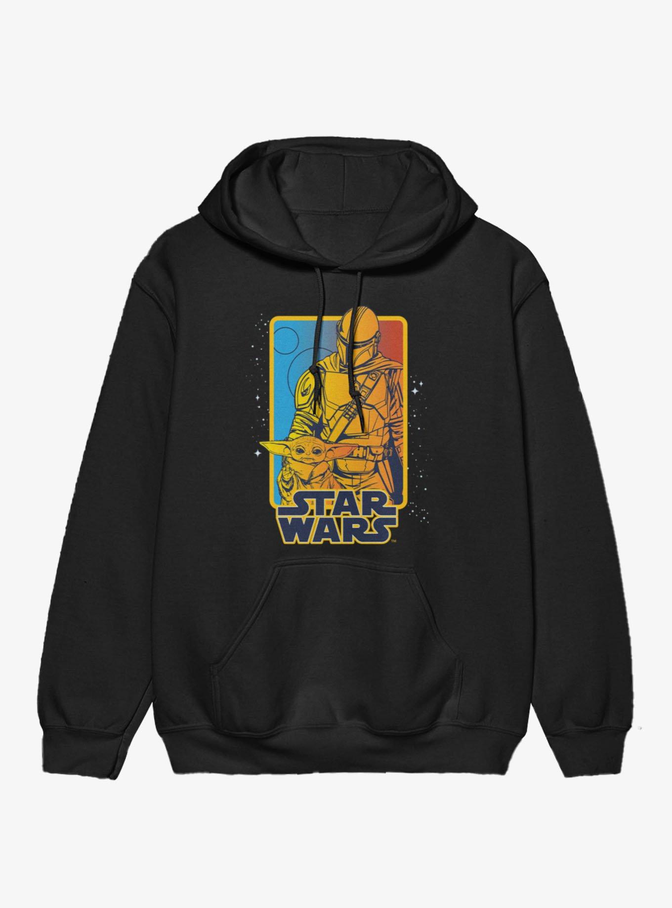 Star Wars The Mandalorian Retro Galaxy Poster Hoodie, , hi-res