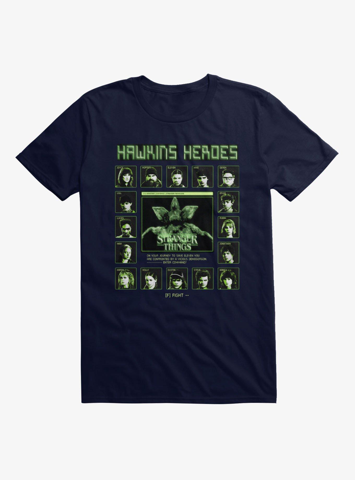Stranger Things Hawkins Heroes Choose Your Character T-Shirt, , hi-res