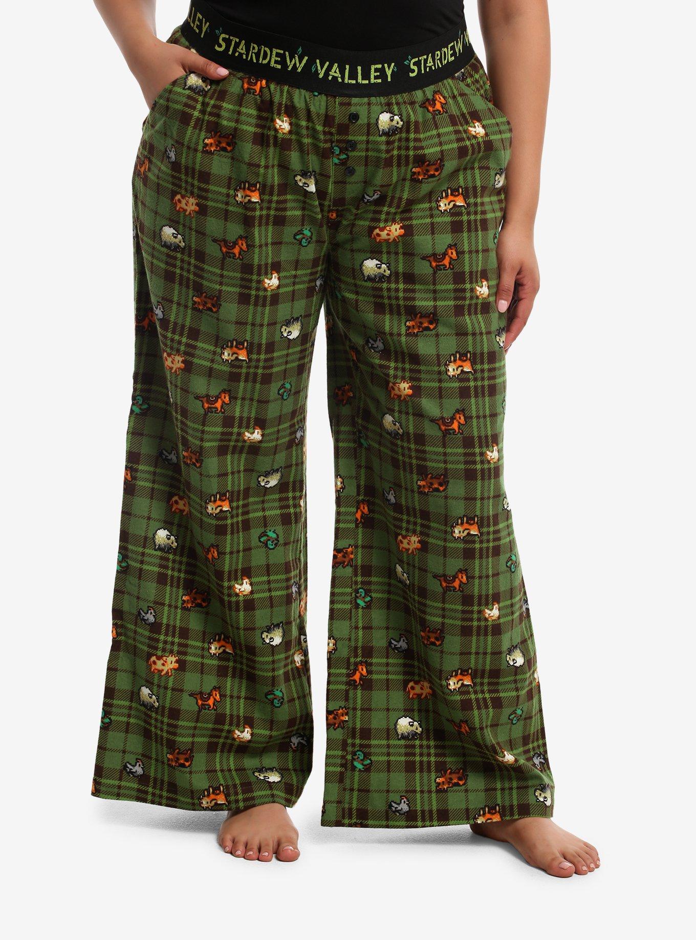 Stardew Valley Animal Flannel Pajama Pants Plus Size