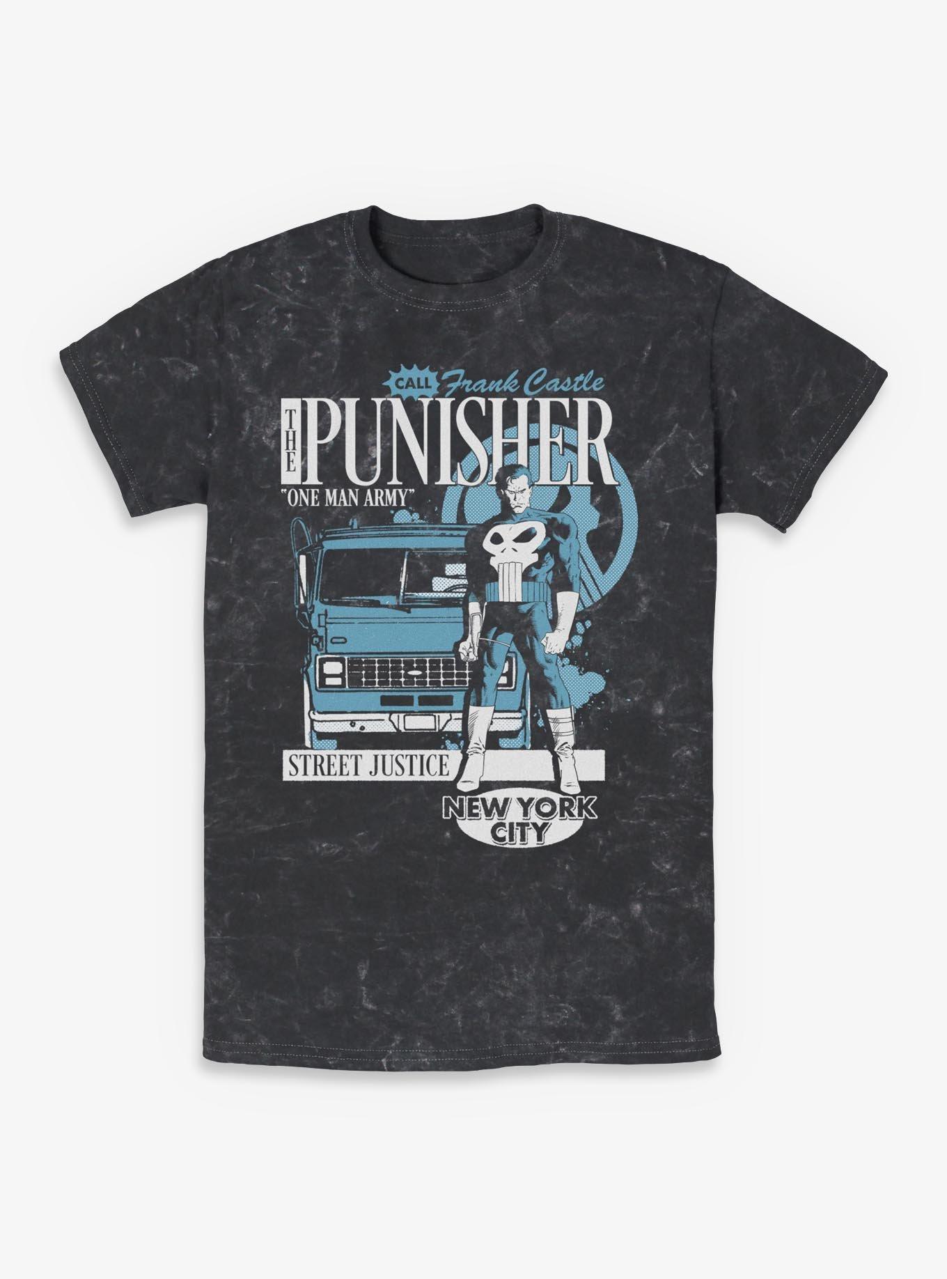 Marvel Punisher One Man Army Mineral Wash T-Shirt Hot Topic Exclusive, , hi-res