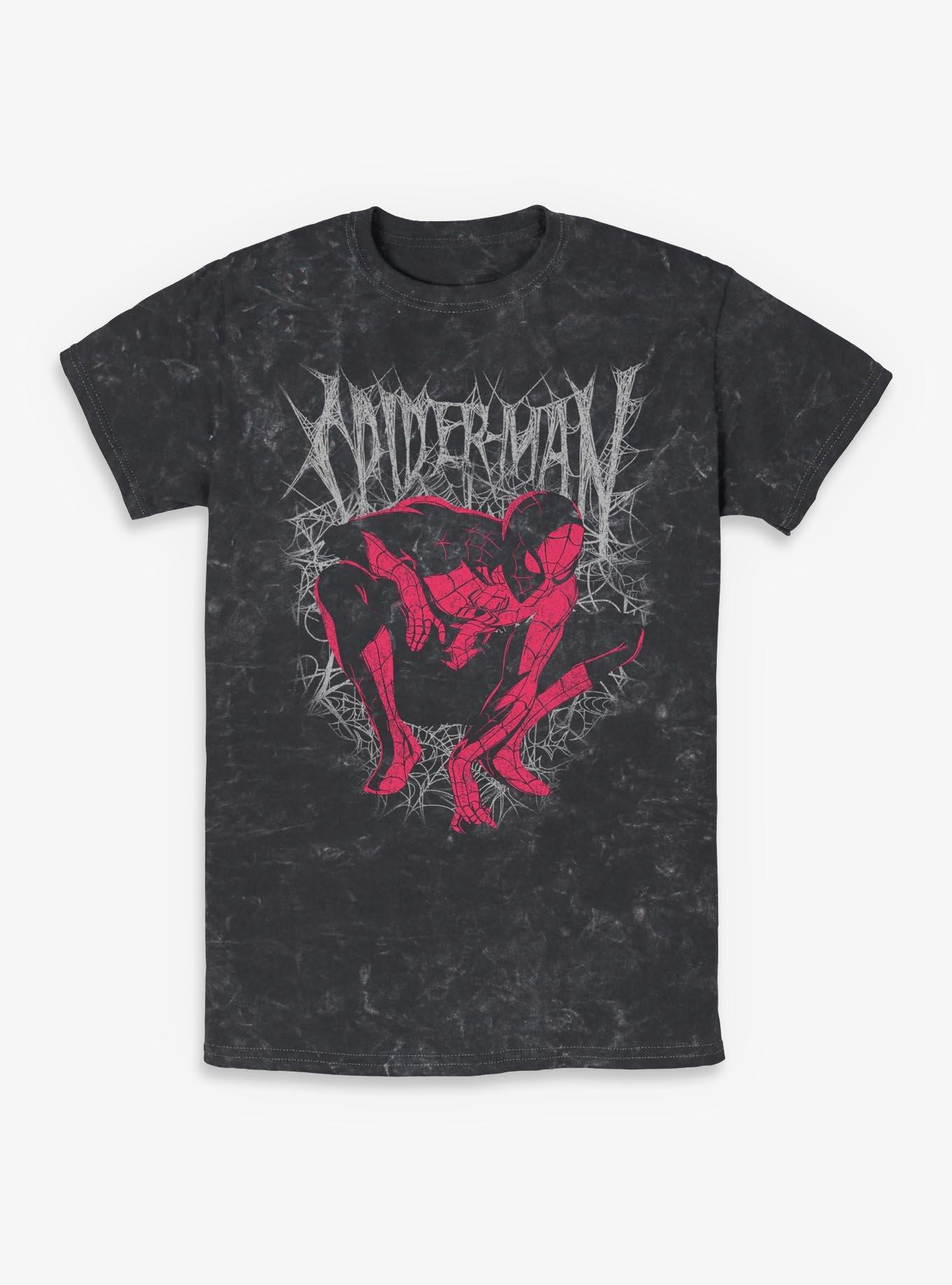 Marvel Spider-Man: Brand New Day In The Shadows Mineral Wash T-Shirt Hot Topic Exclusive, , hi-res
