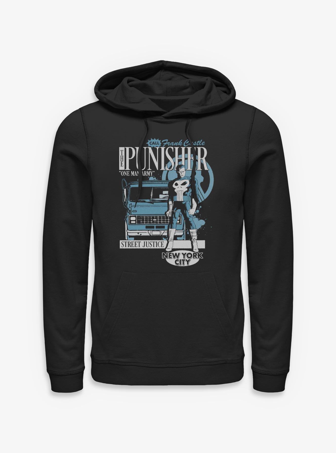 Marvel Punisher One Man Army Hoodie Hot Topic Exclusive, , hi-res
