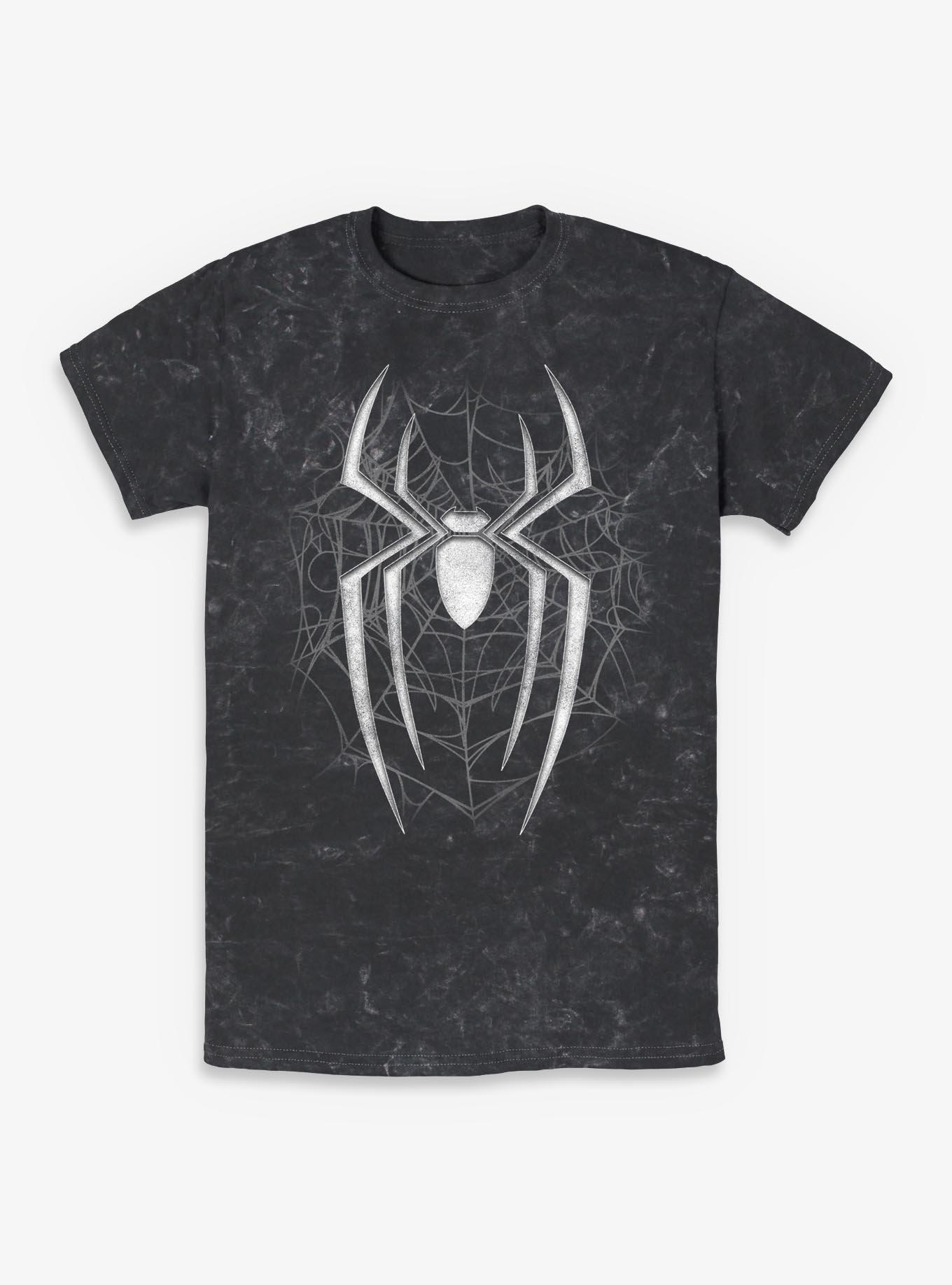 Marvel Spider-Man: Brand New Day Dark Spiderweb Mineral Wash T-Shirt Hot Topic Exclusive, , hi-res