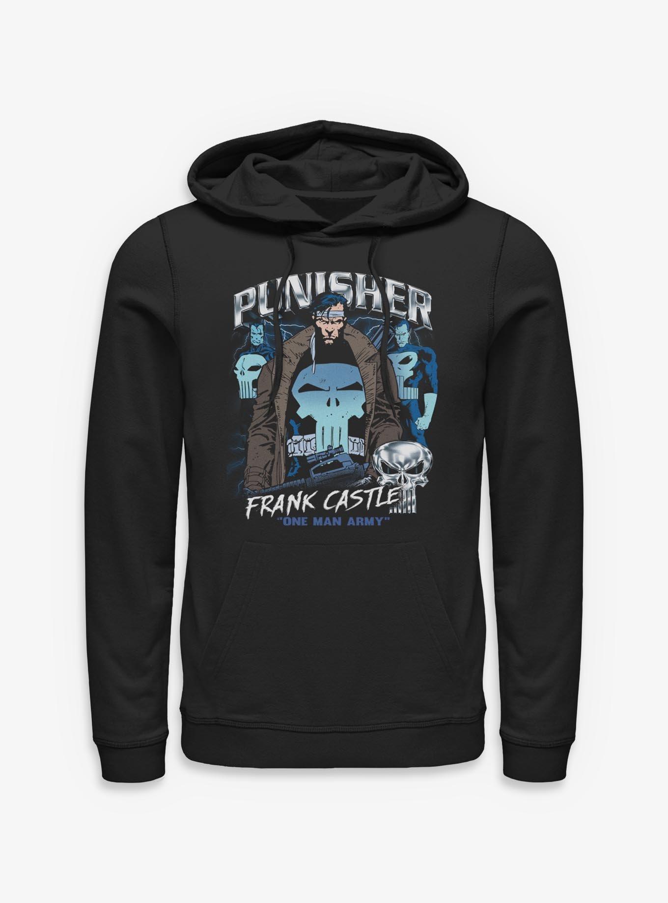 Marvel Punisher Collage Hoodie Hot Topic Exclusive, , hi-res