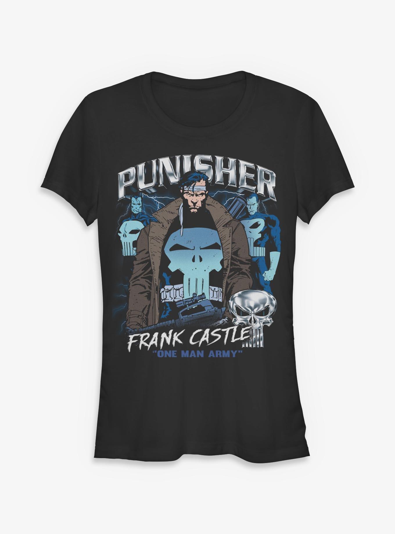 Marvel Punisher Collage Girls T-Shirt Hot Topic Exclusive, , hi-res