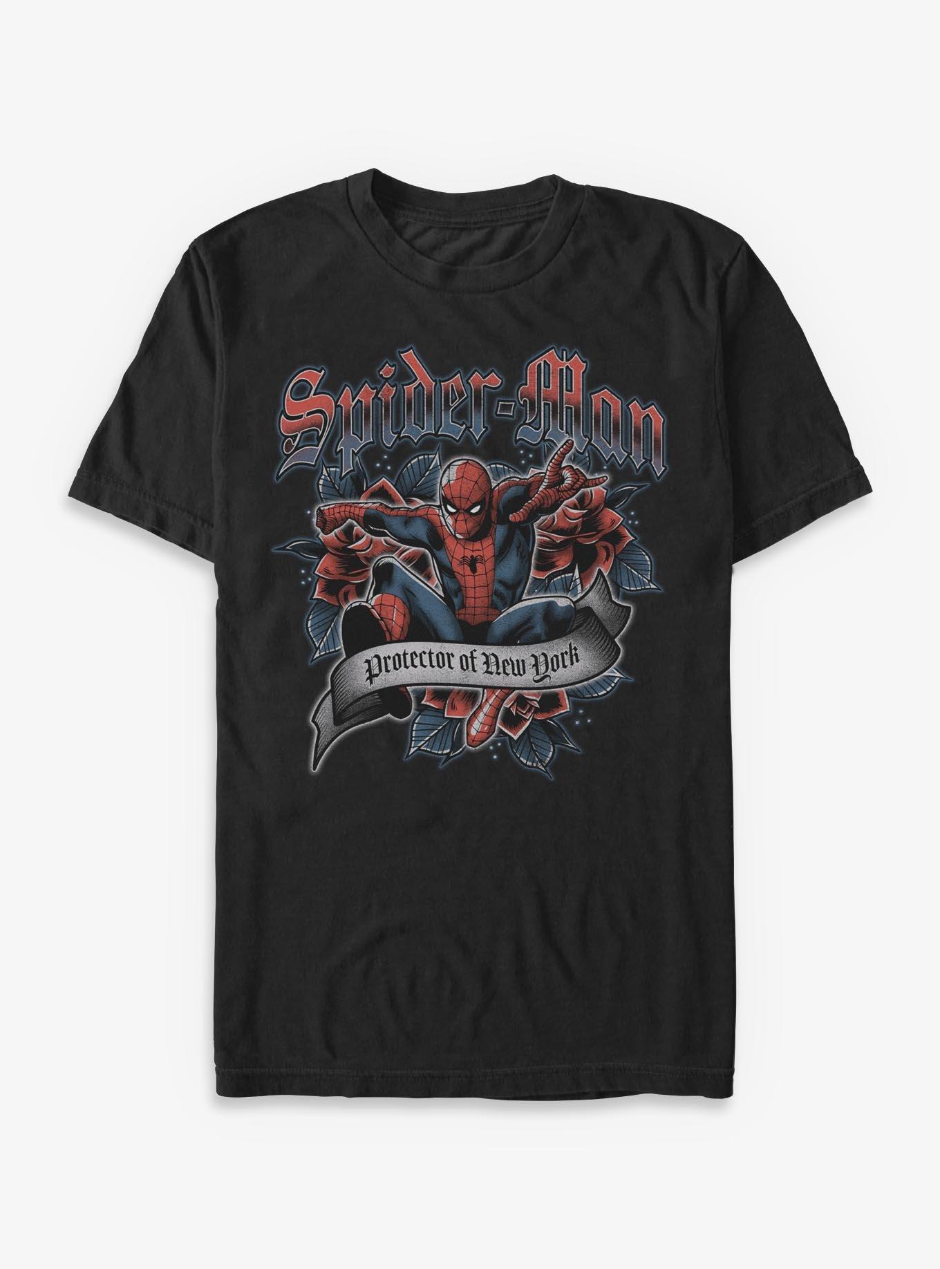 Marvel Spider-Man Tattoo T-Shirt Hot Topic Exclusive, , hi-res